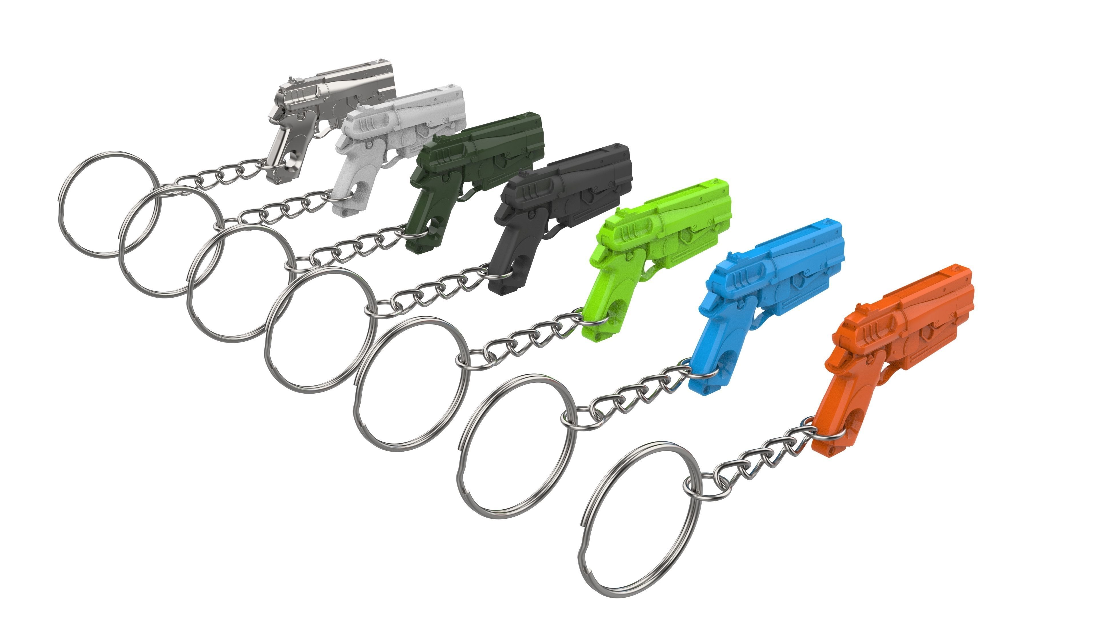Keychain - 10mm Pistol - Fallout 4 - Printable - STL 3D print model_18