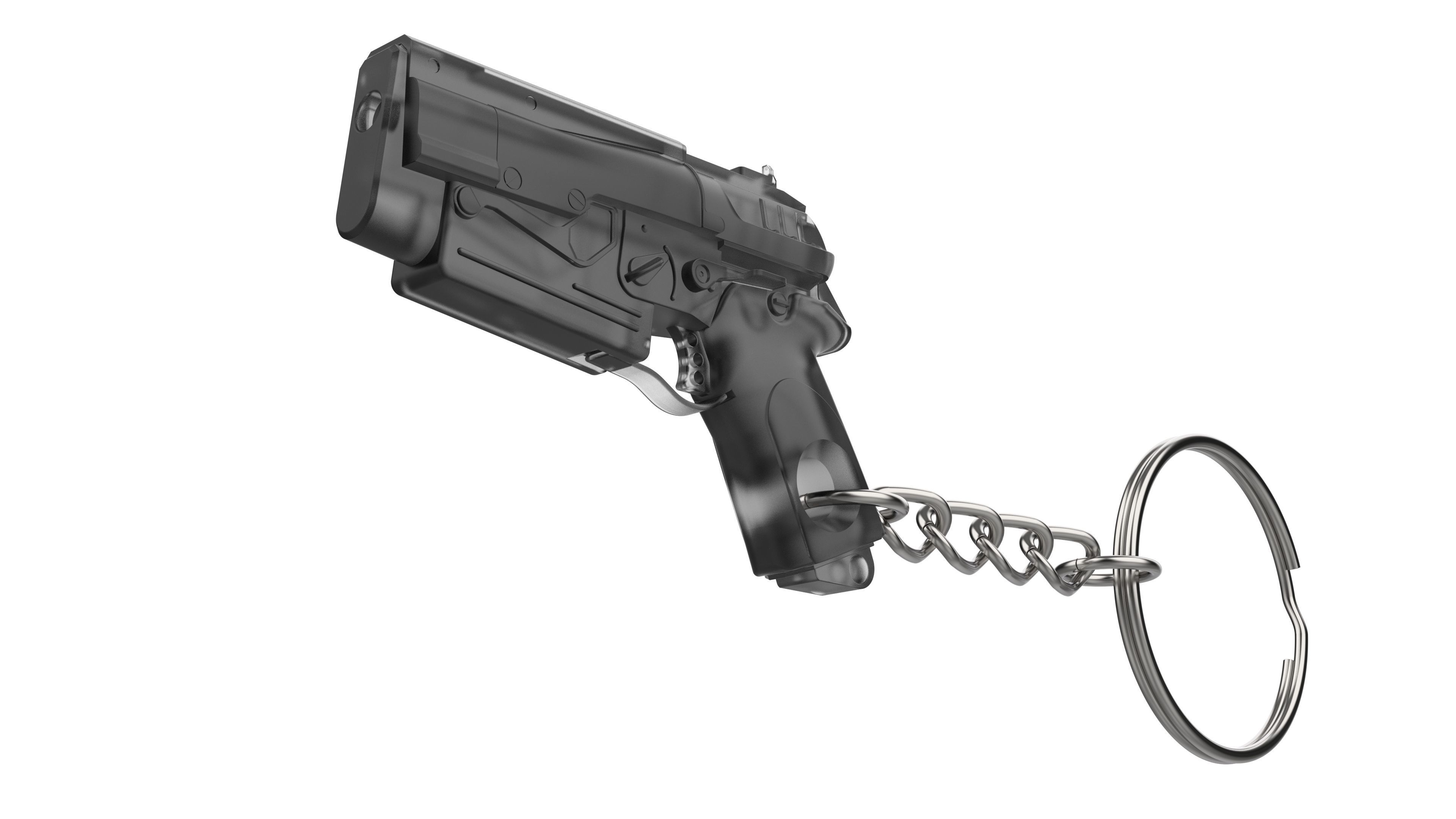 Keychain - 10mm Pistol - Fallout 4 - Printable - STL 3D print model_7