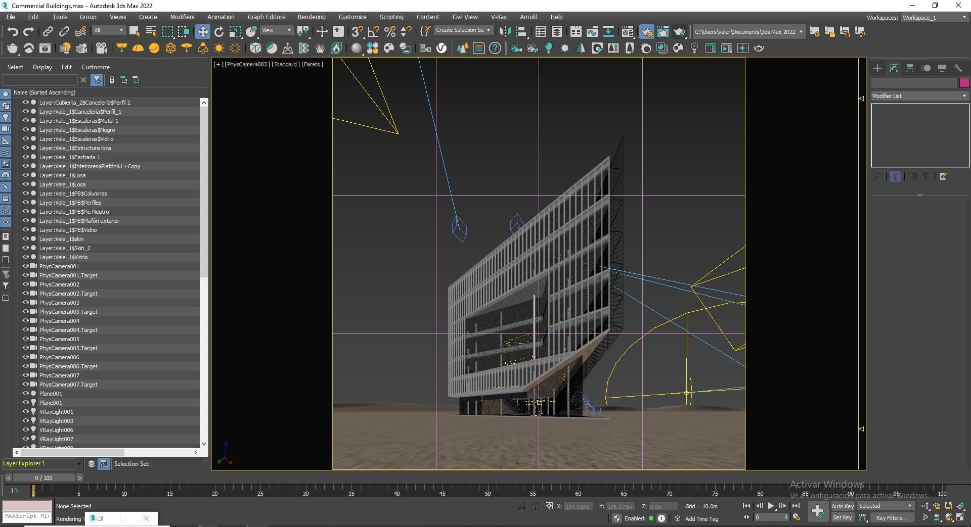 Office Building Archviz 3D model_44