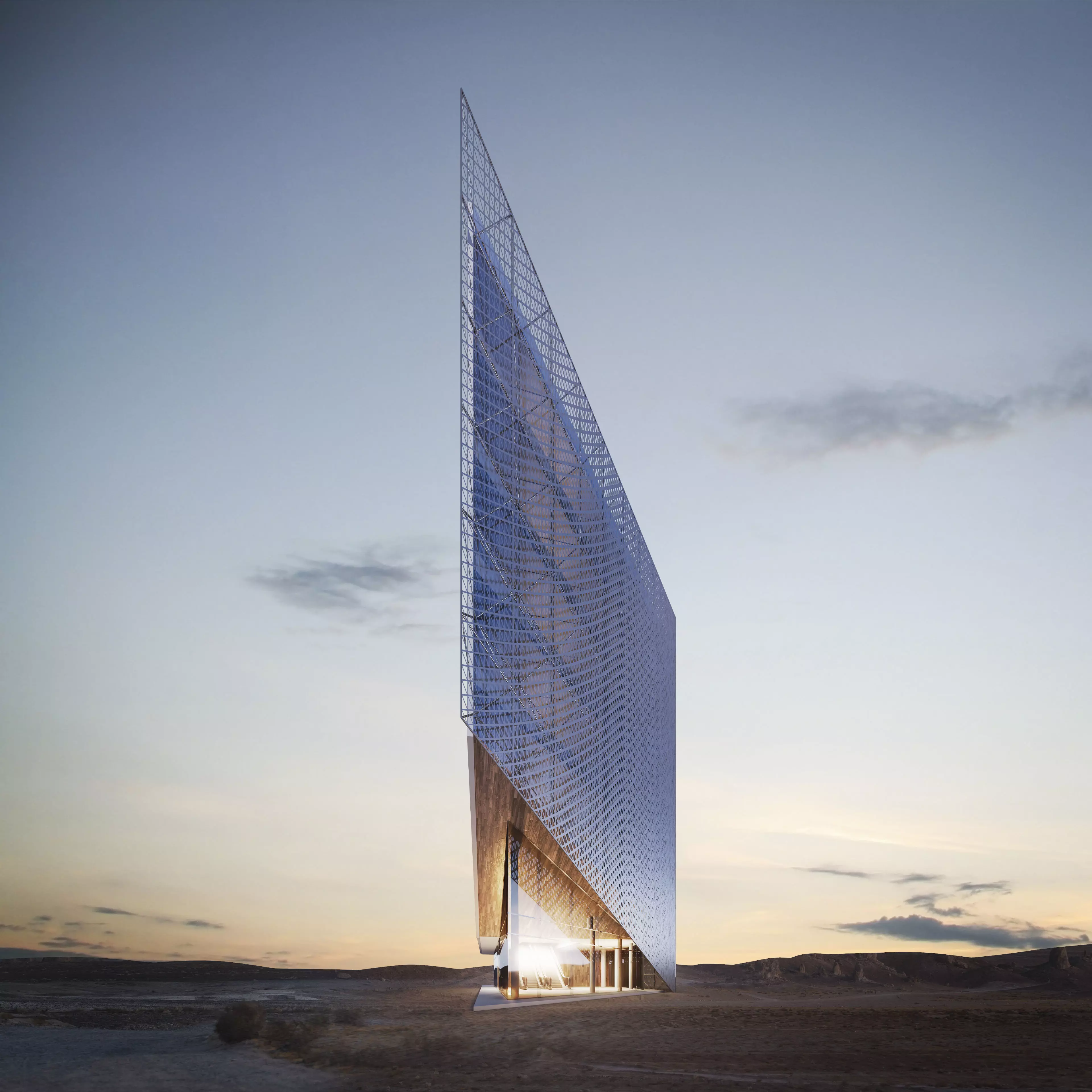 Office Building Archviz 3D model_0