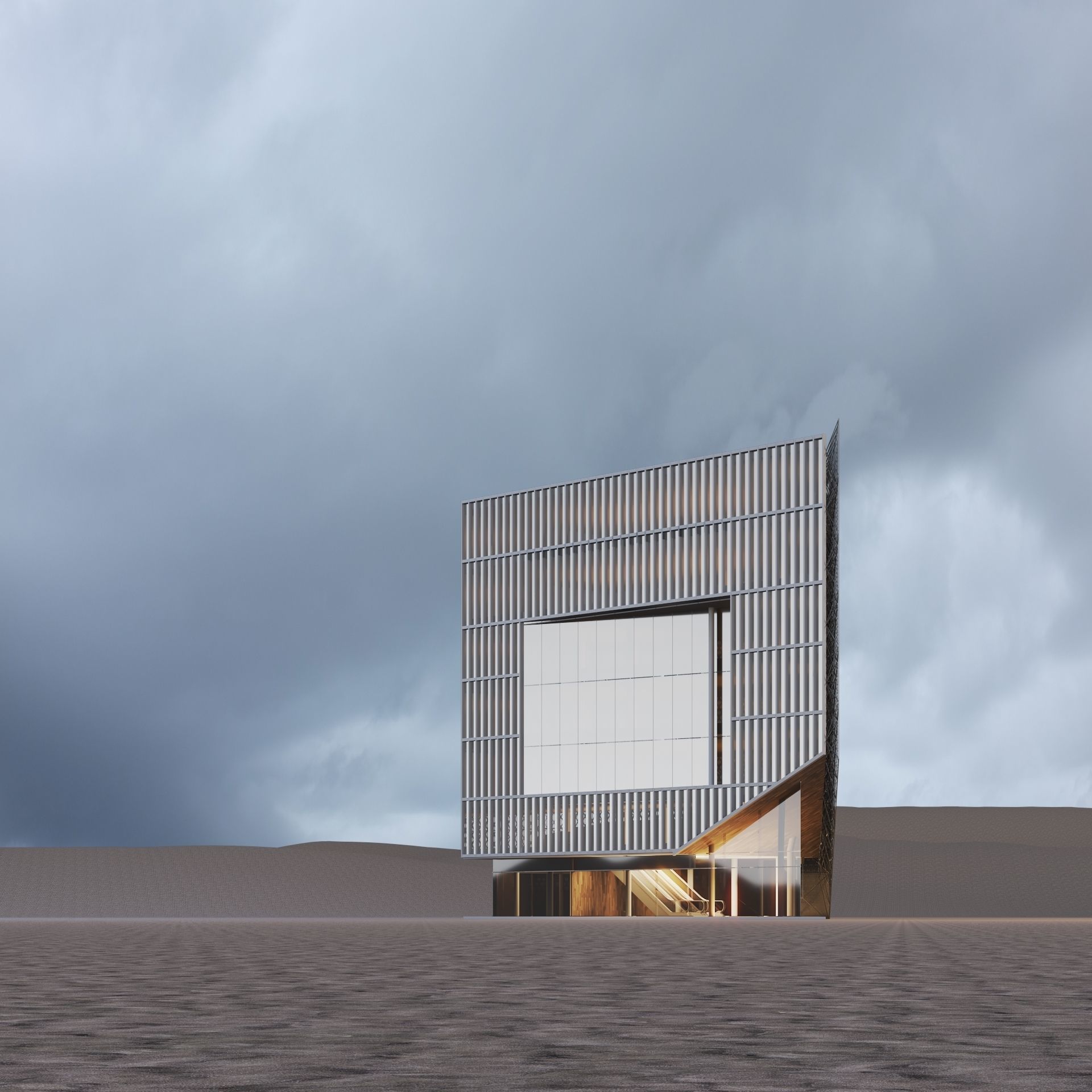 Office Building Archviz 3D model_22