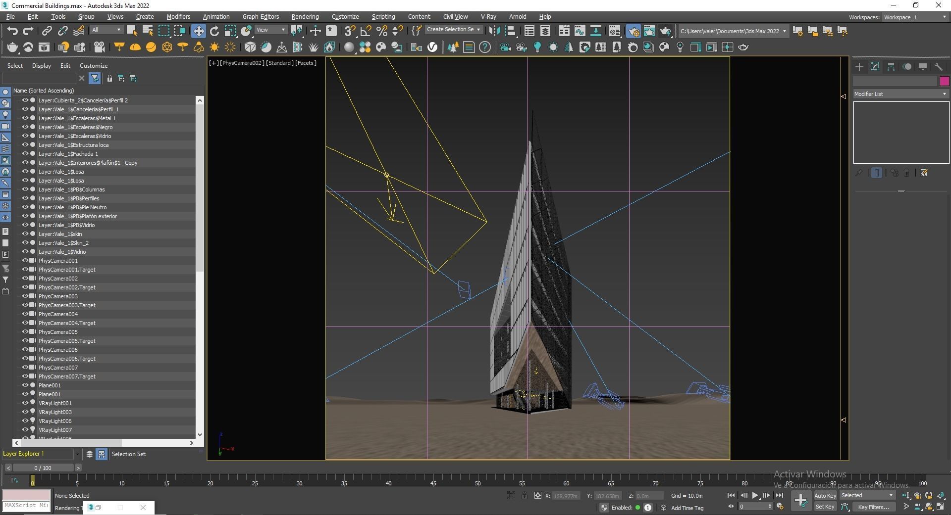 Office Building Archviz 3D model_43