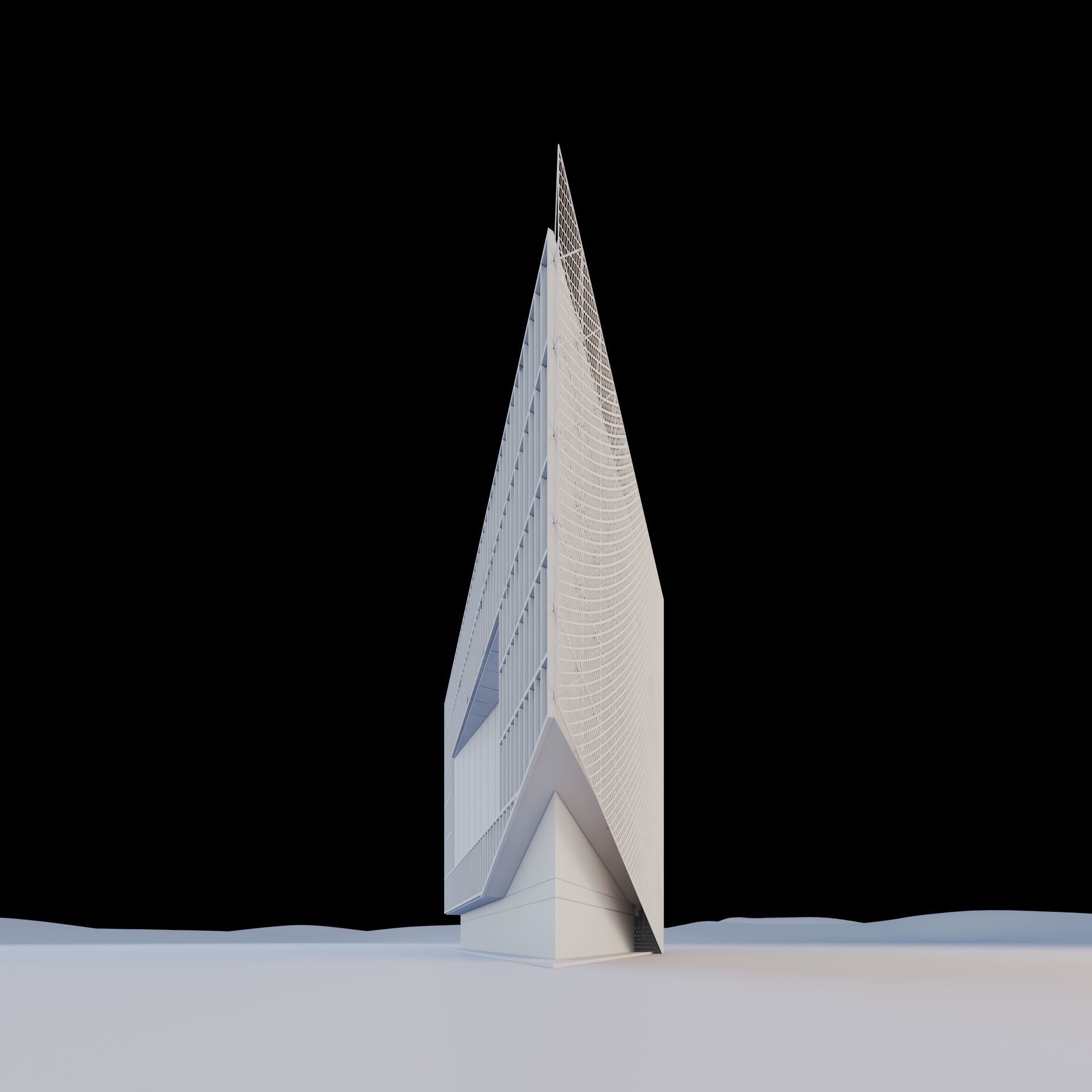 Office Building Archviz 3D model_9