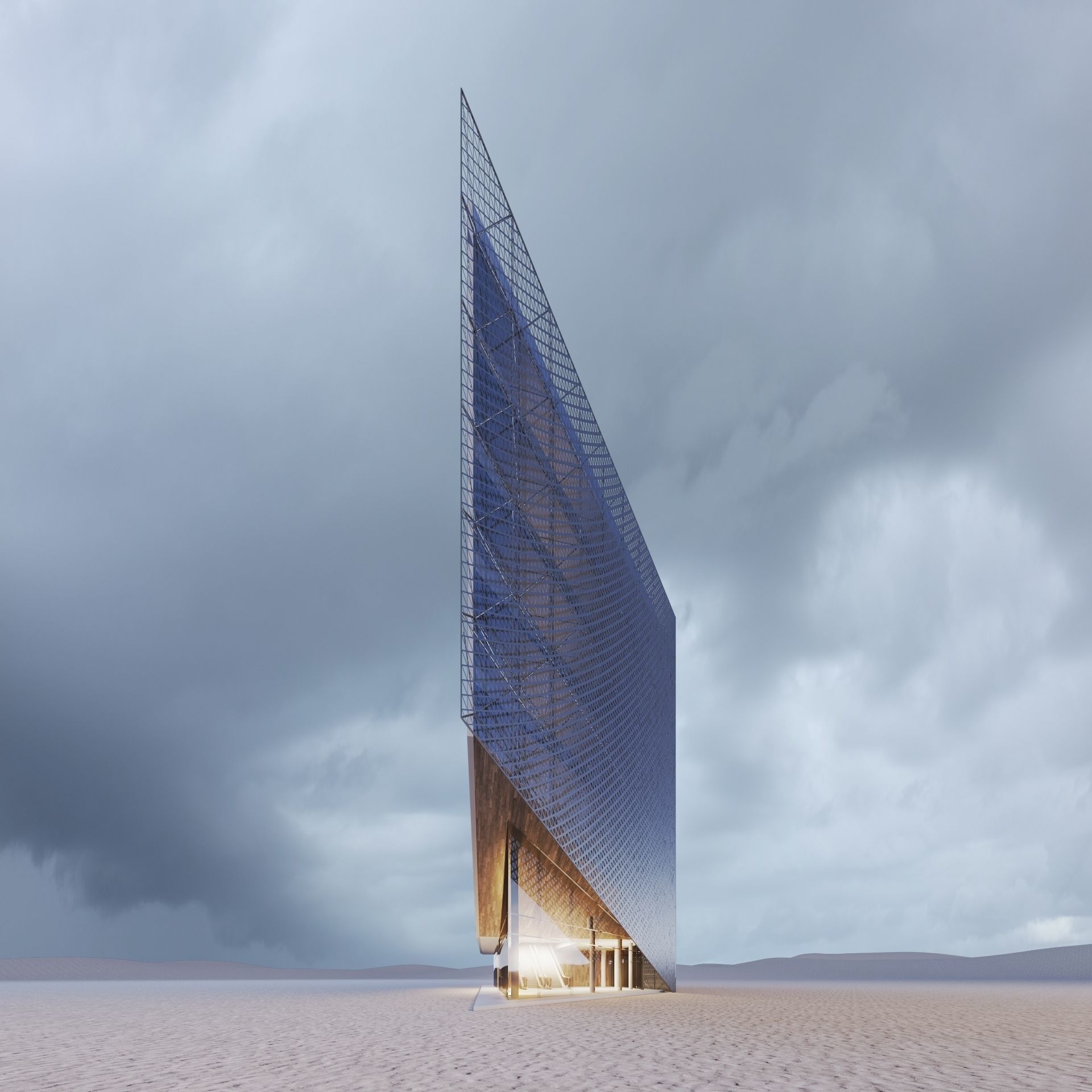 Office Building Archviz 3D model_4