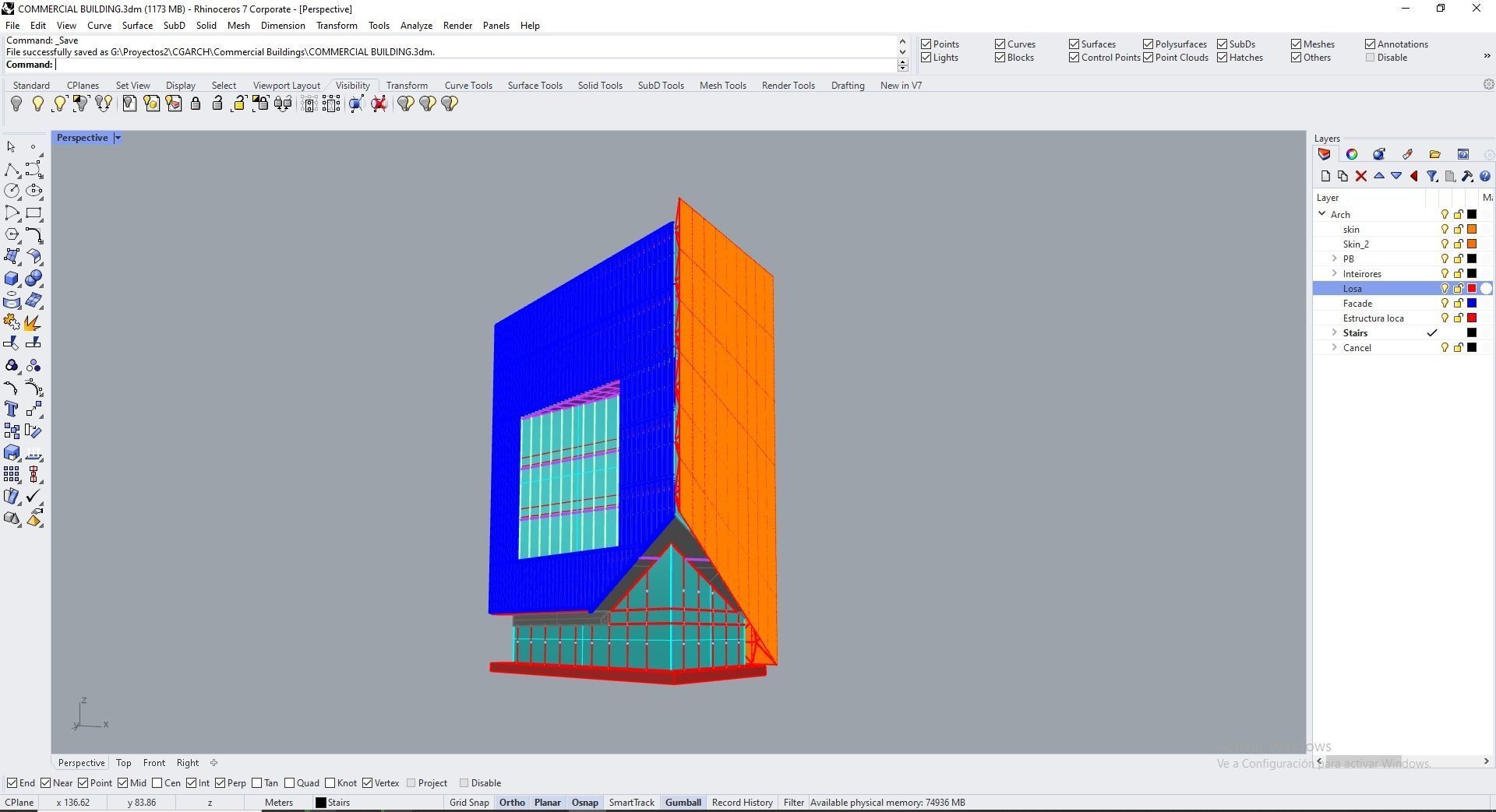 Office Building Archviz 3D model_25