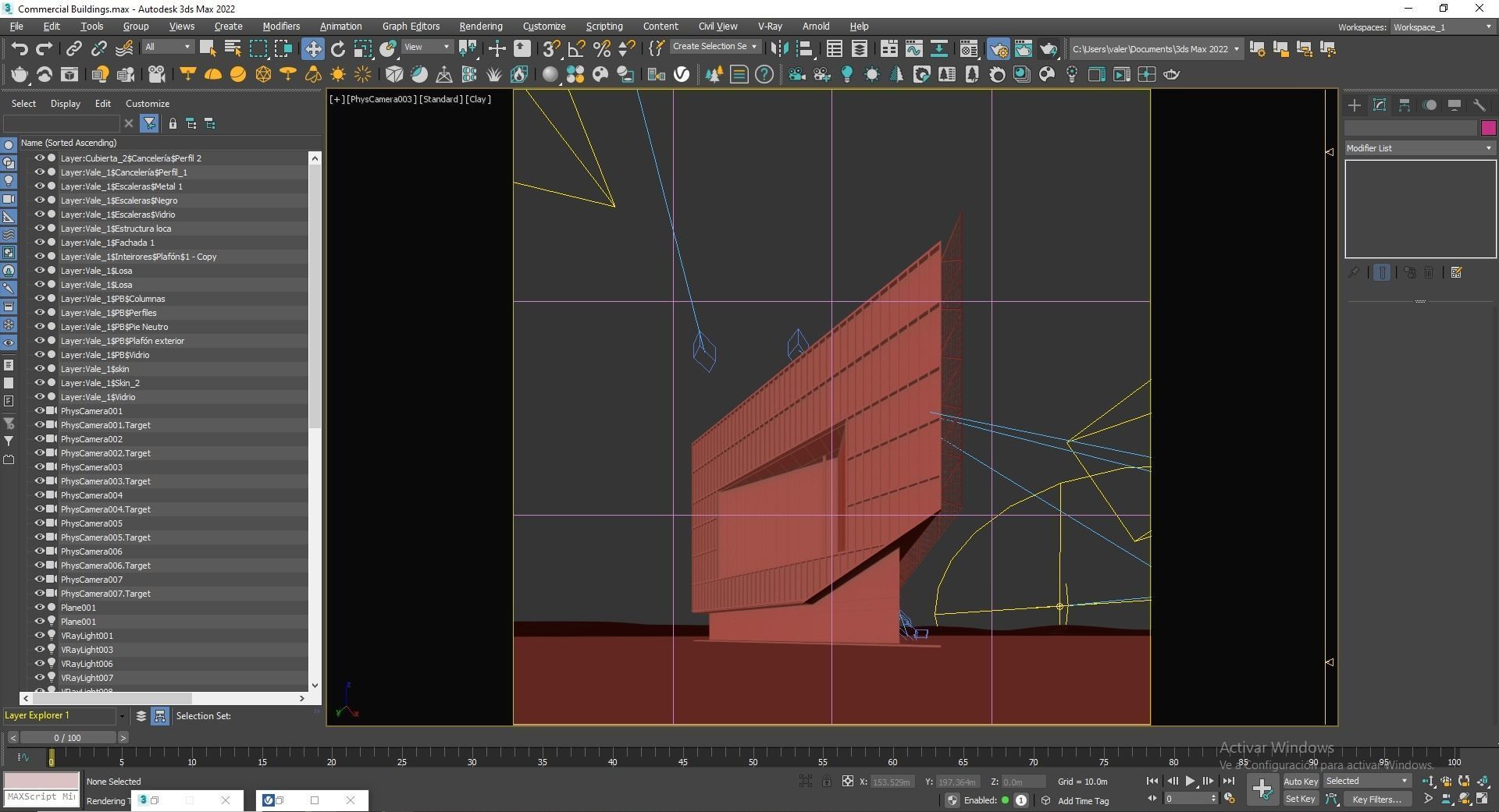 Office Building Archviz 3D model_33