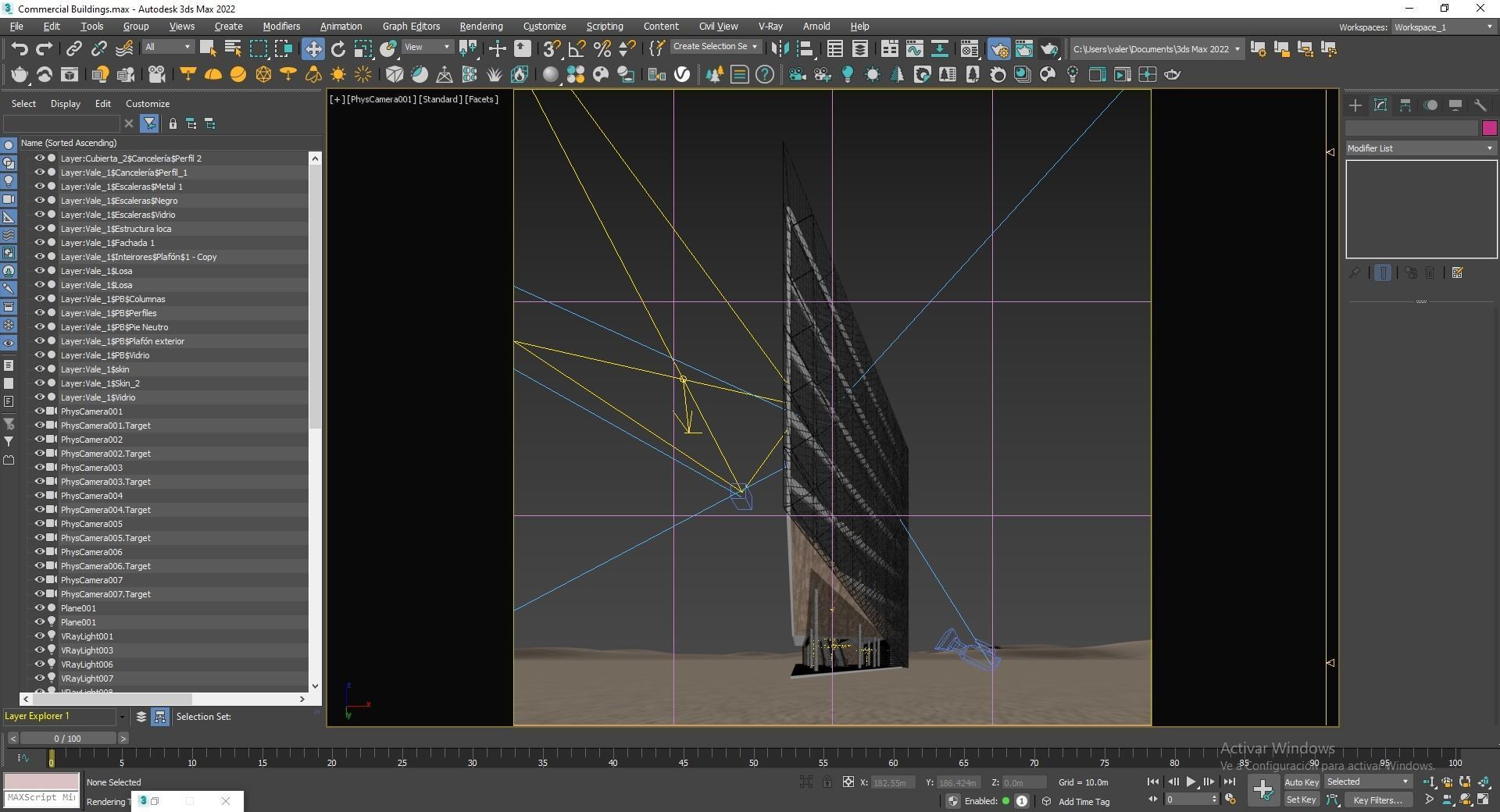 Office Building Archviz 3D model_42