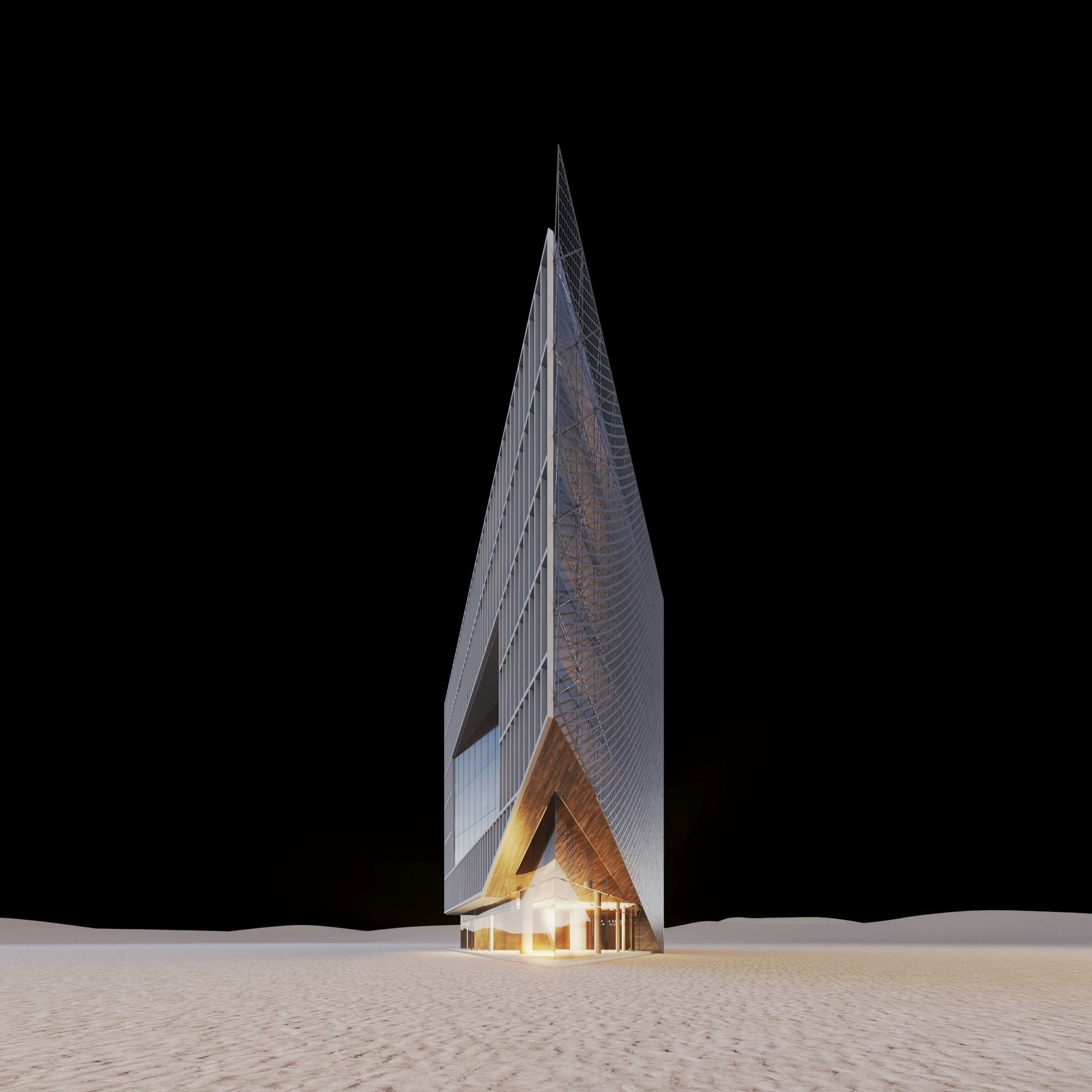 Office Building Archviz 3D model_8