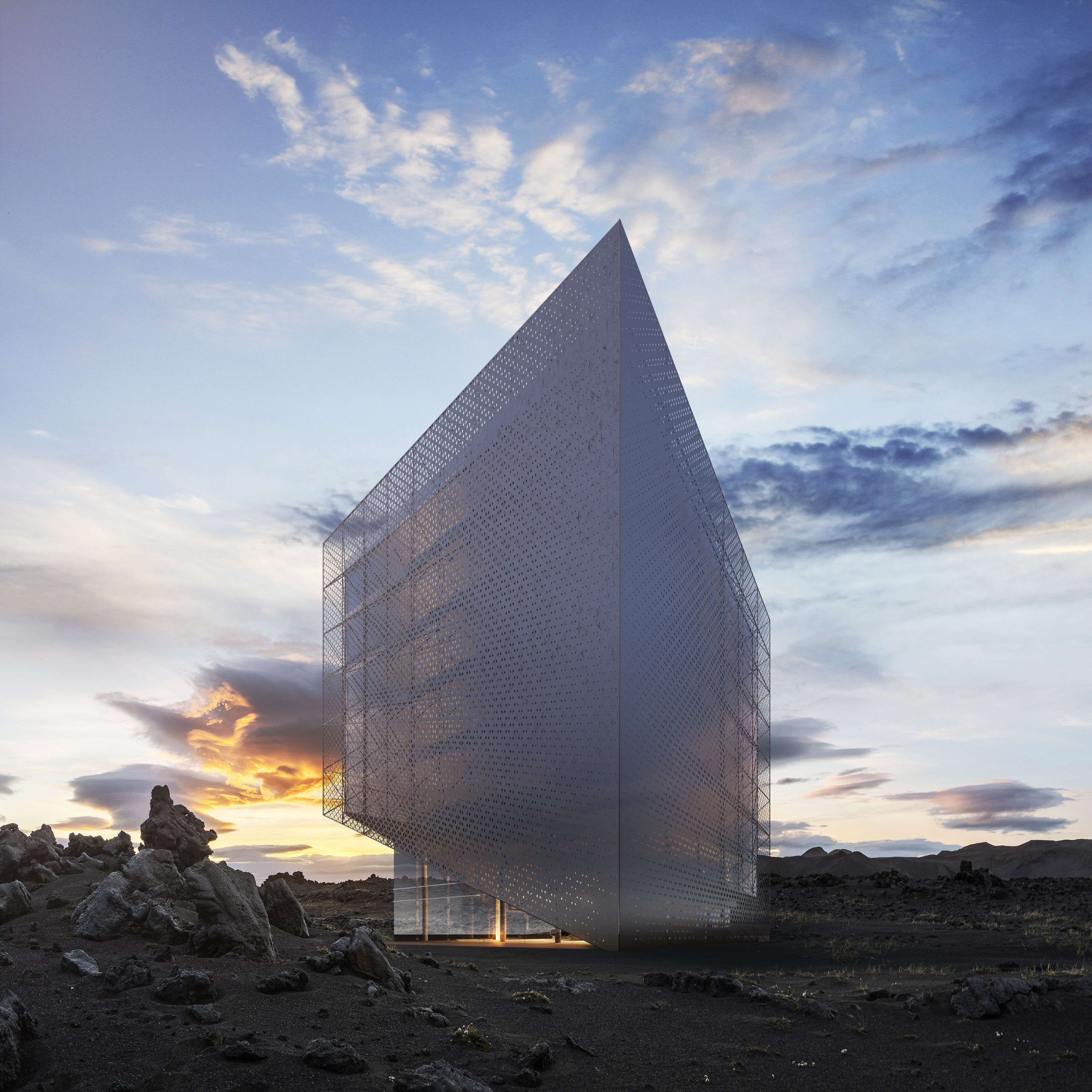 Office Building Archviz 3D model_1