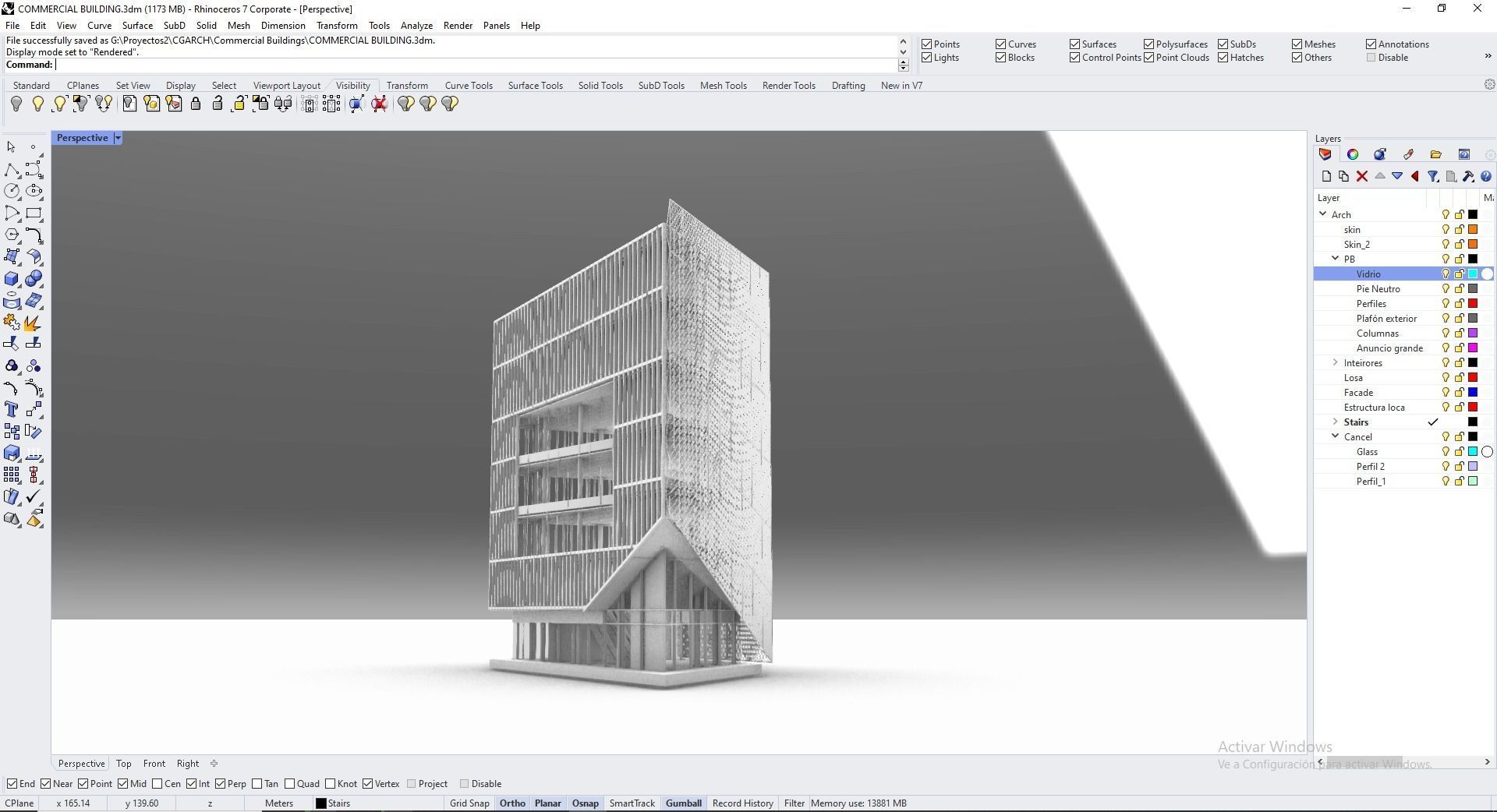 Office Building Archviz 3D model_36