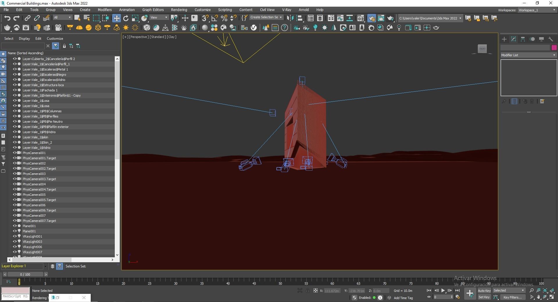 Office Building Archviz 3D model_30