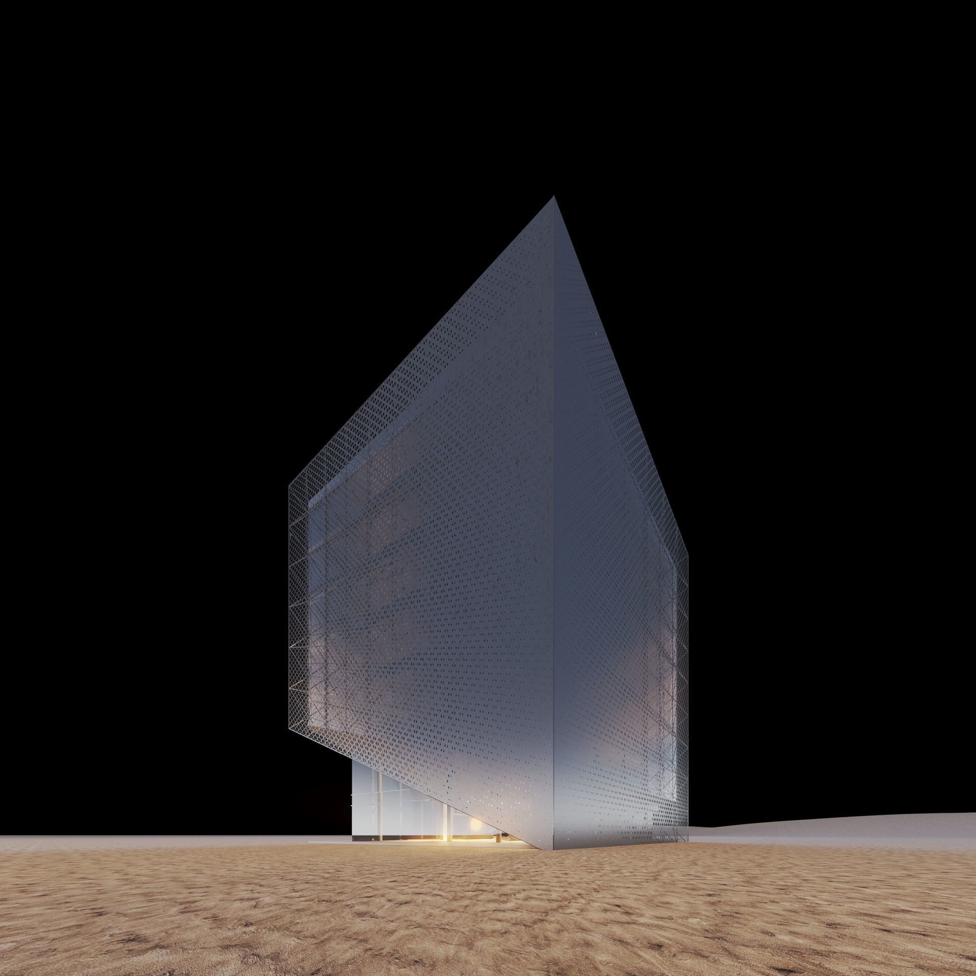 Office Building Archviz 3D model_13