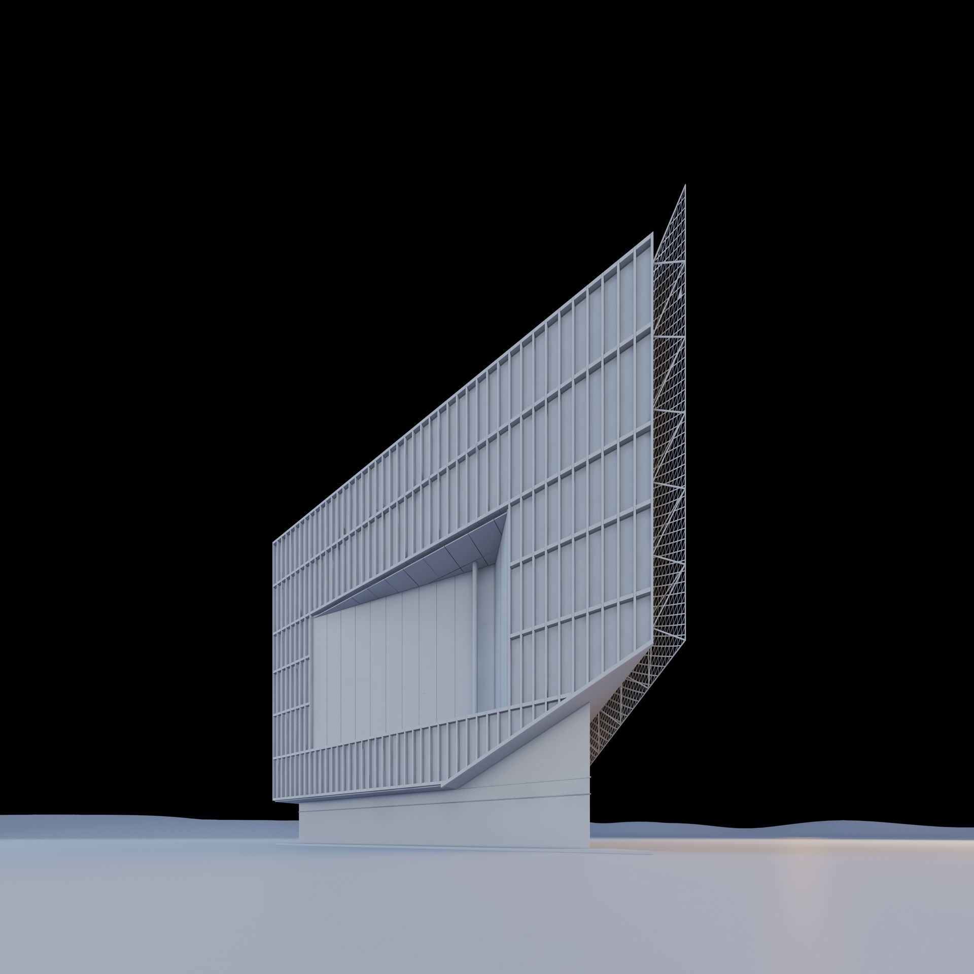 Office Building Archviz 3D model_12