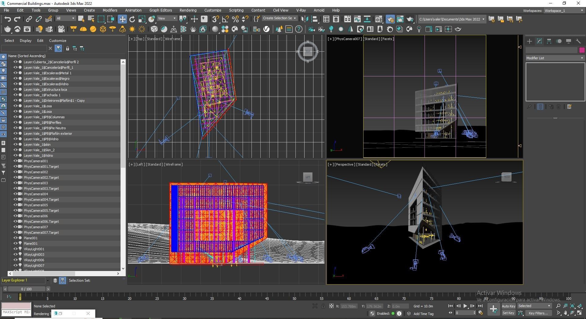 Office Building Archviz 3D model_29