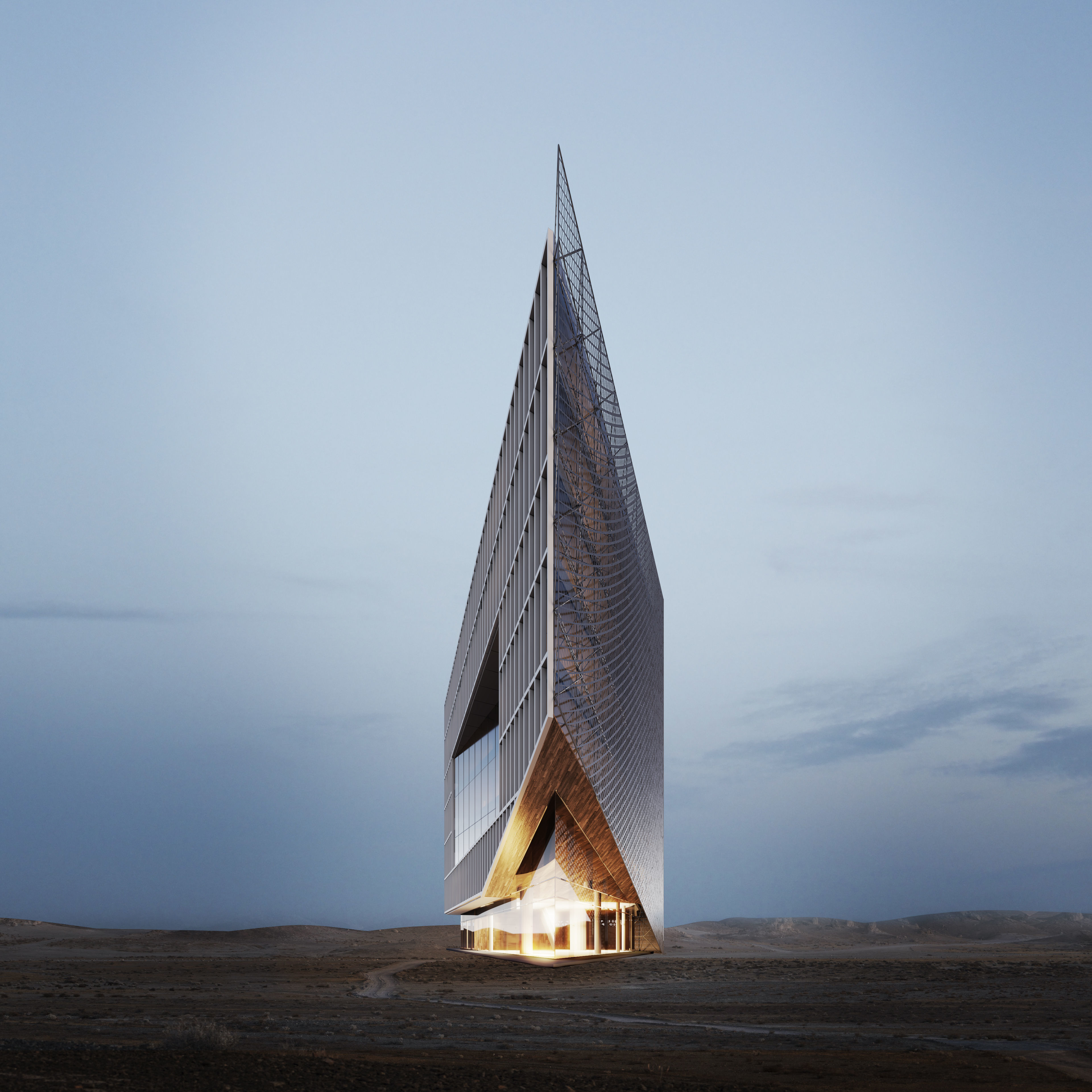 Office Building Archviz 3D model_2