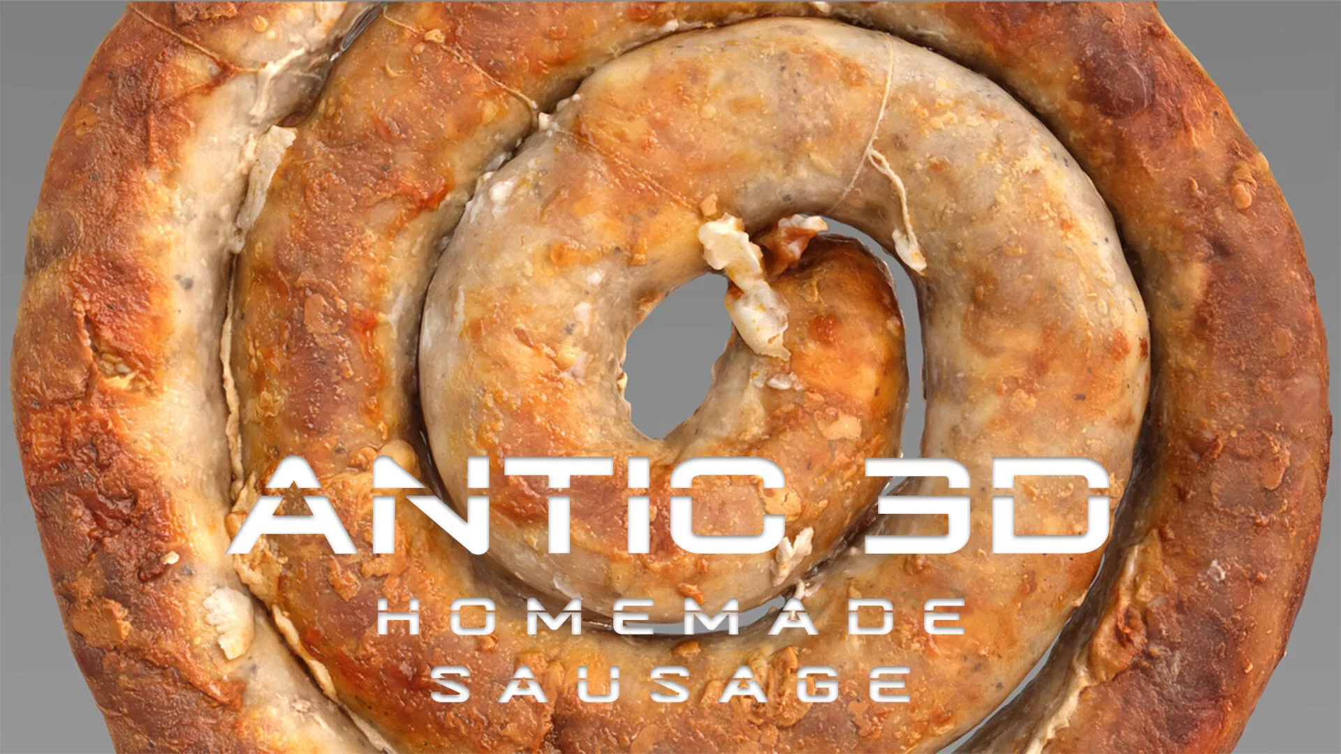 Homemade sausage Low-poly 3D model