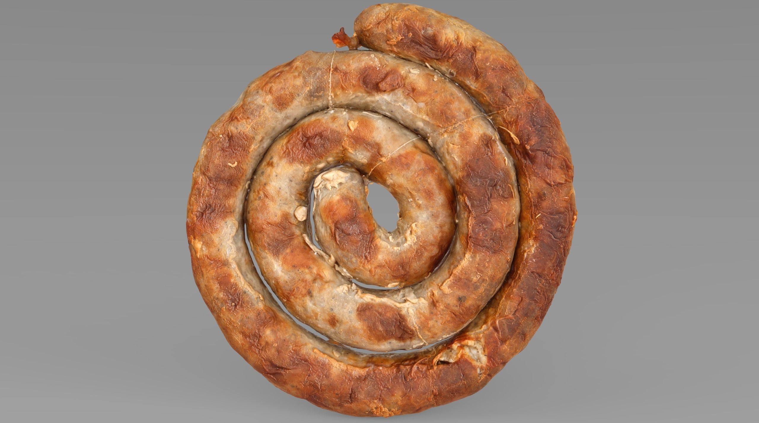 Homemade sausage Low-poly 3D model_4