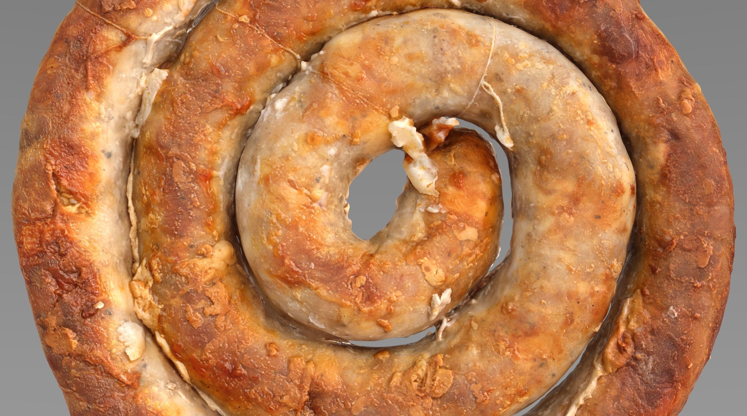 Homemade sausage Low-poly 3D model_2