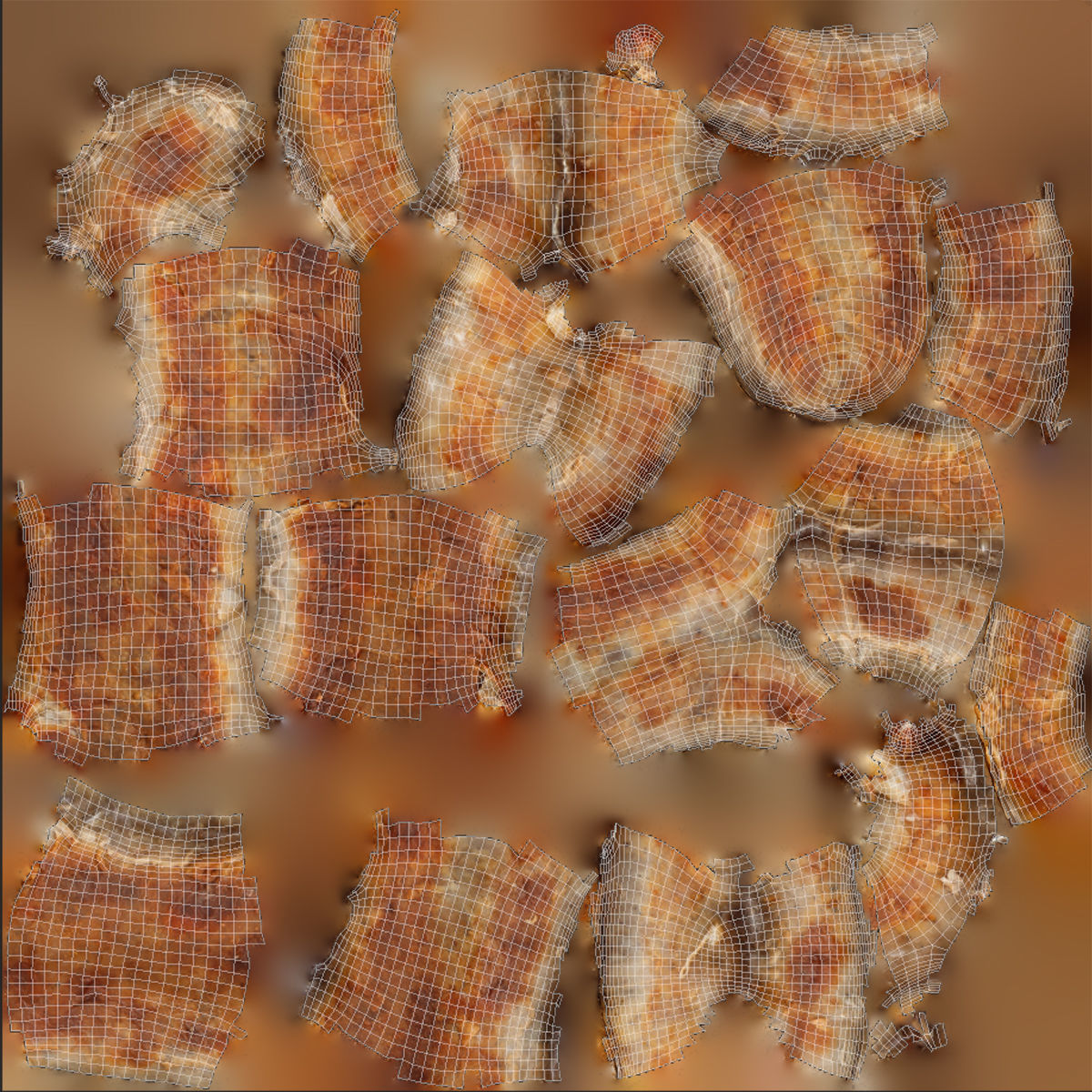 Homemade sausage Low-poly 3D model_8