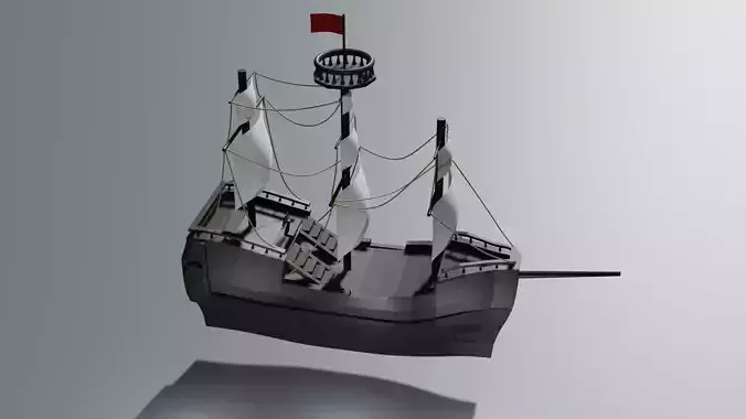 Low-Poly Pirate Ship