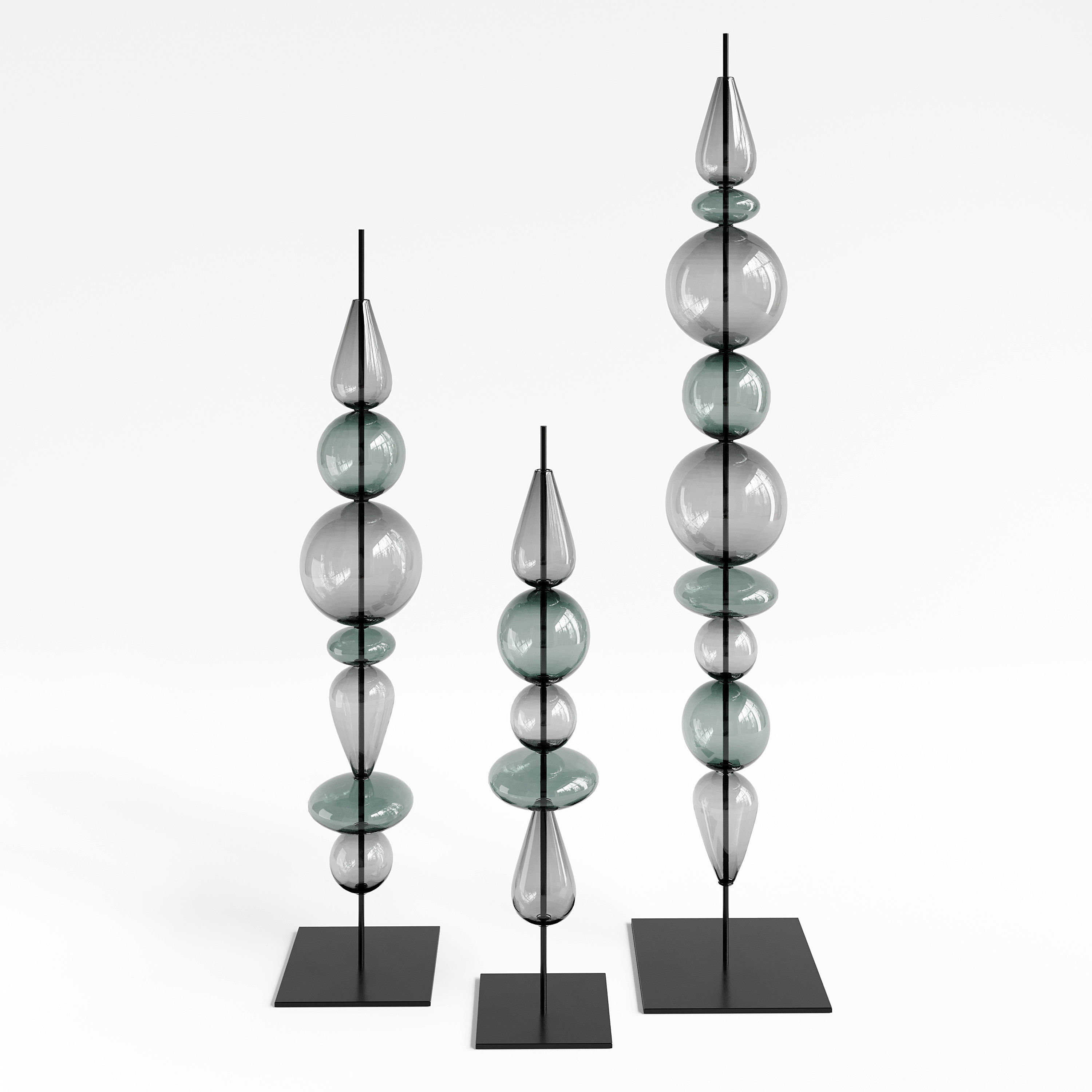 Stack glass sculpture by Sklo 3D model_5