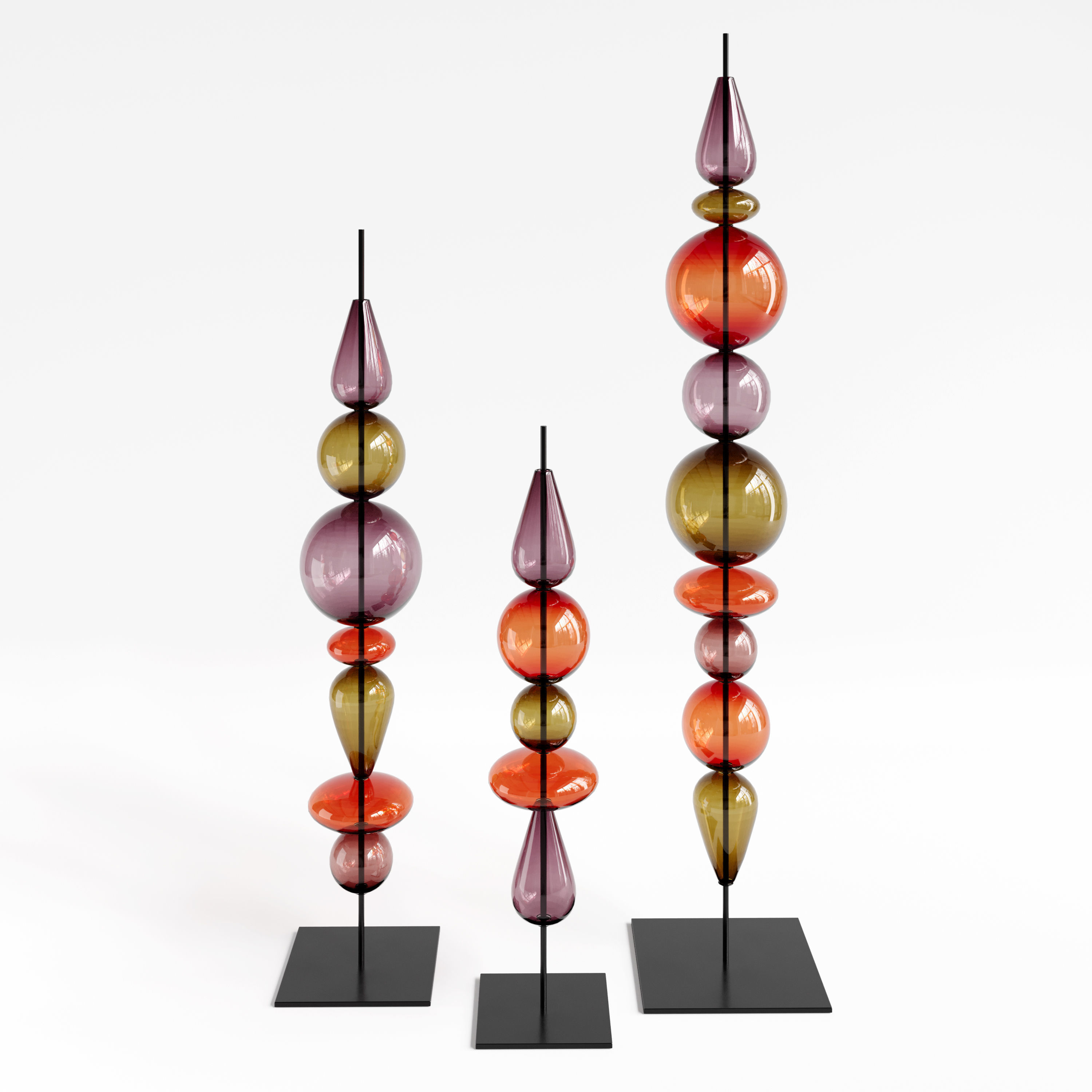 Stack glass sculpture by Sklo 3D model_3