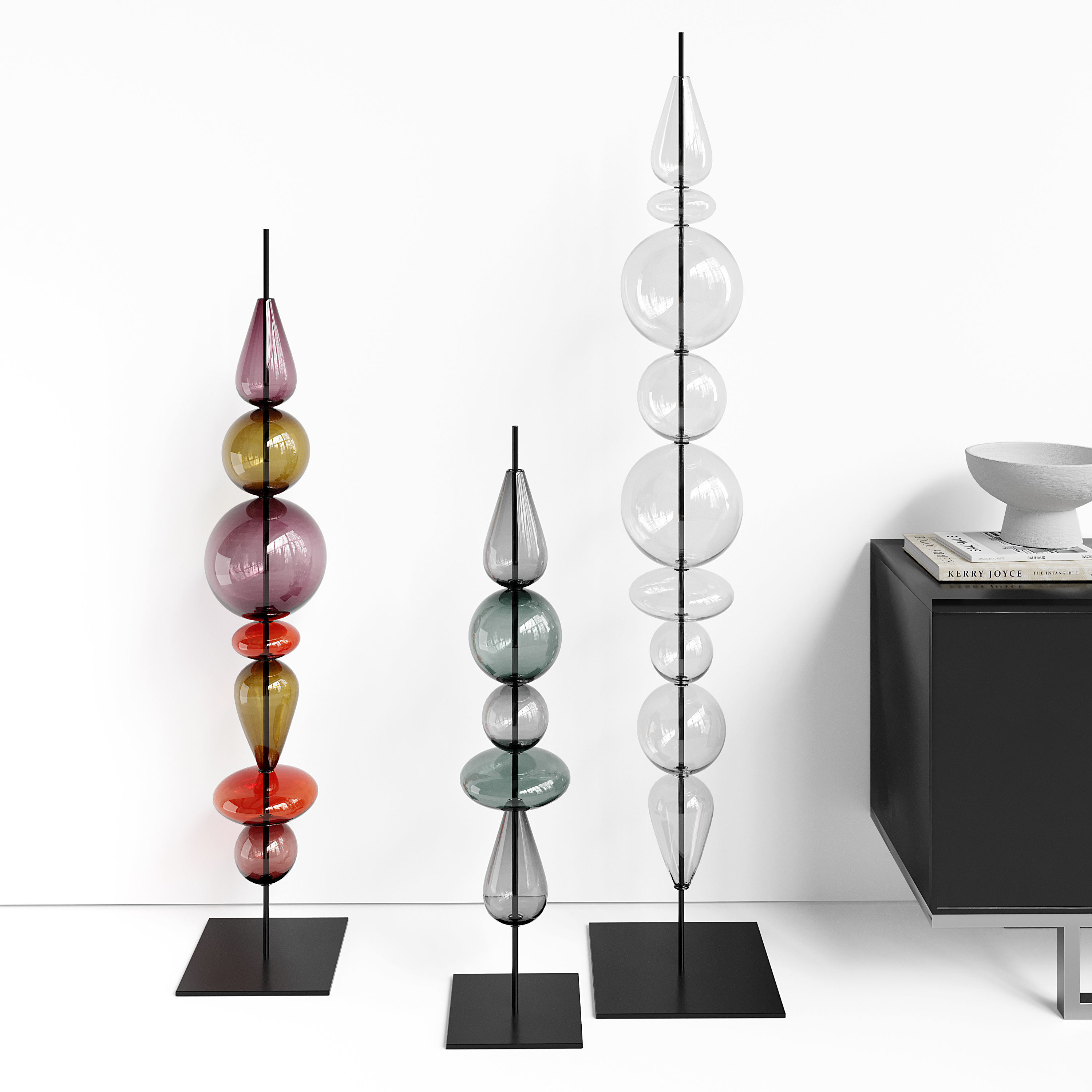 Stack glass sculpture by Sklo 3D model_1