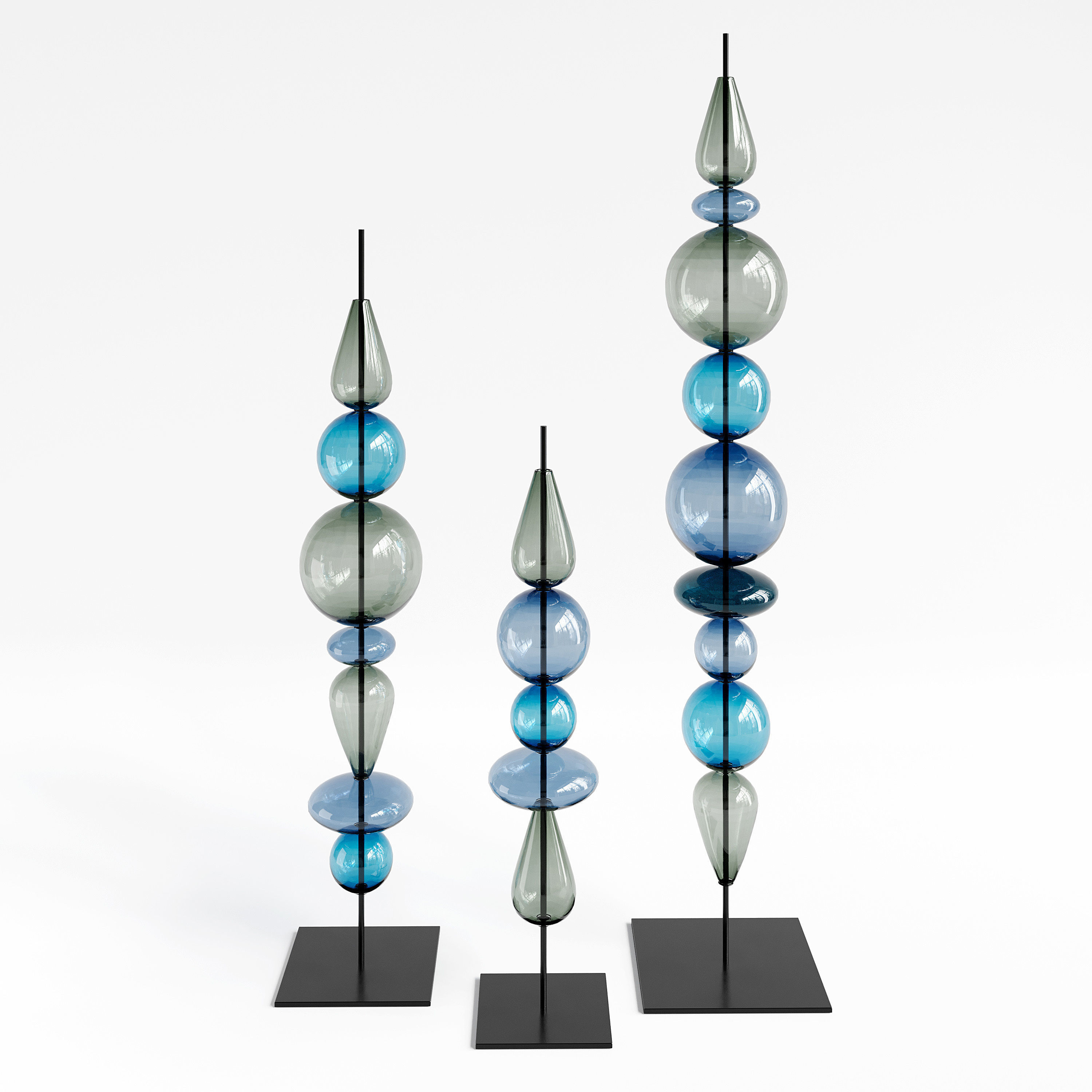 Stack glass sculpture by Sklo 3D model_4