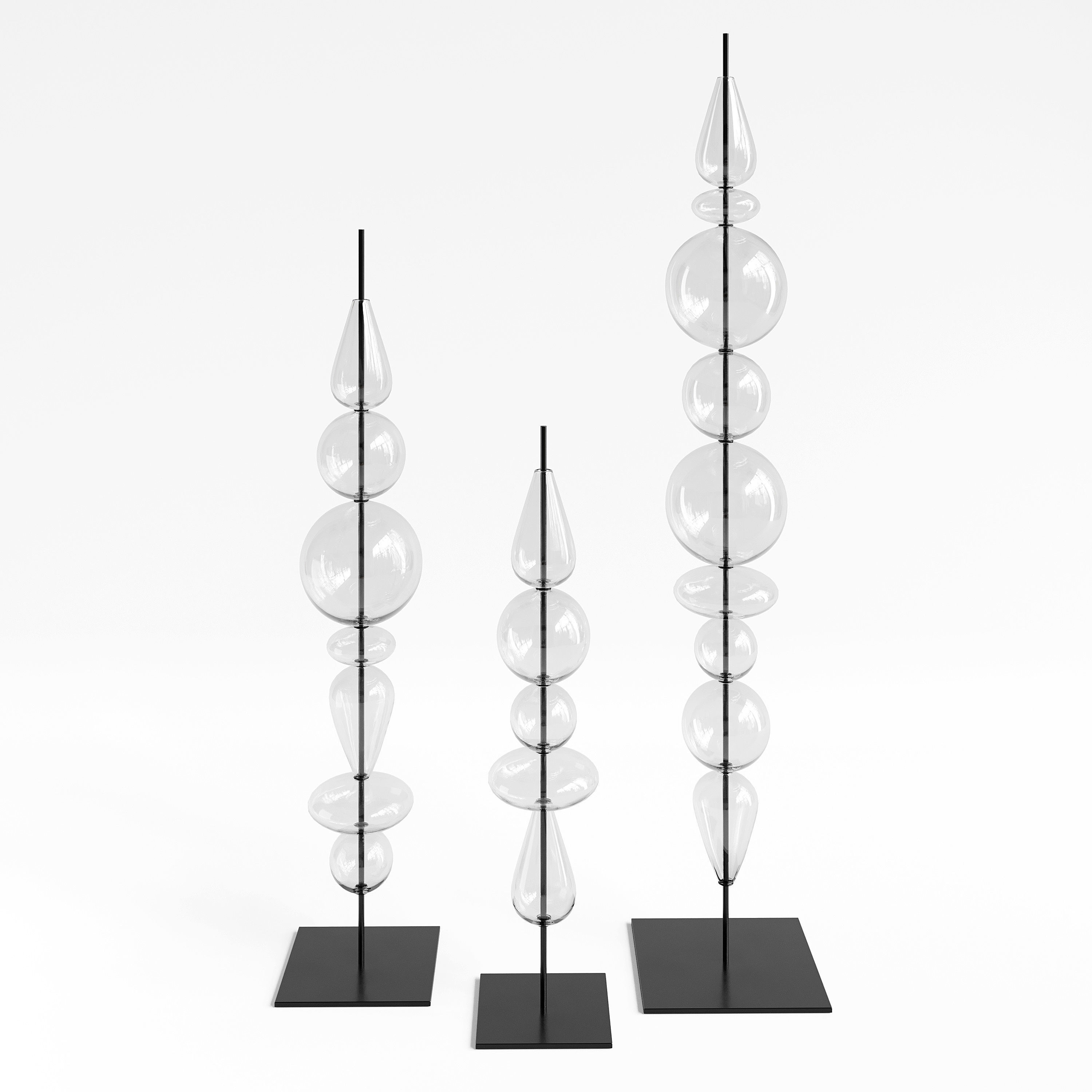 Stack glass sculpture by Sklo 3D model_2