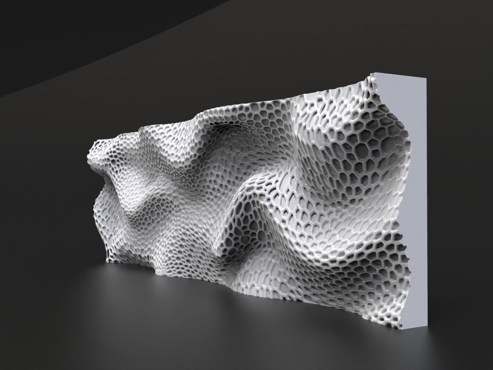 Parametric wall voronoi 3D print model_1