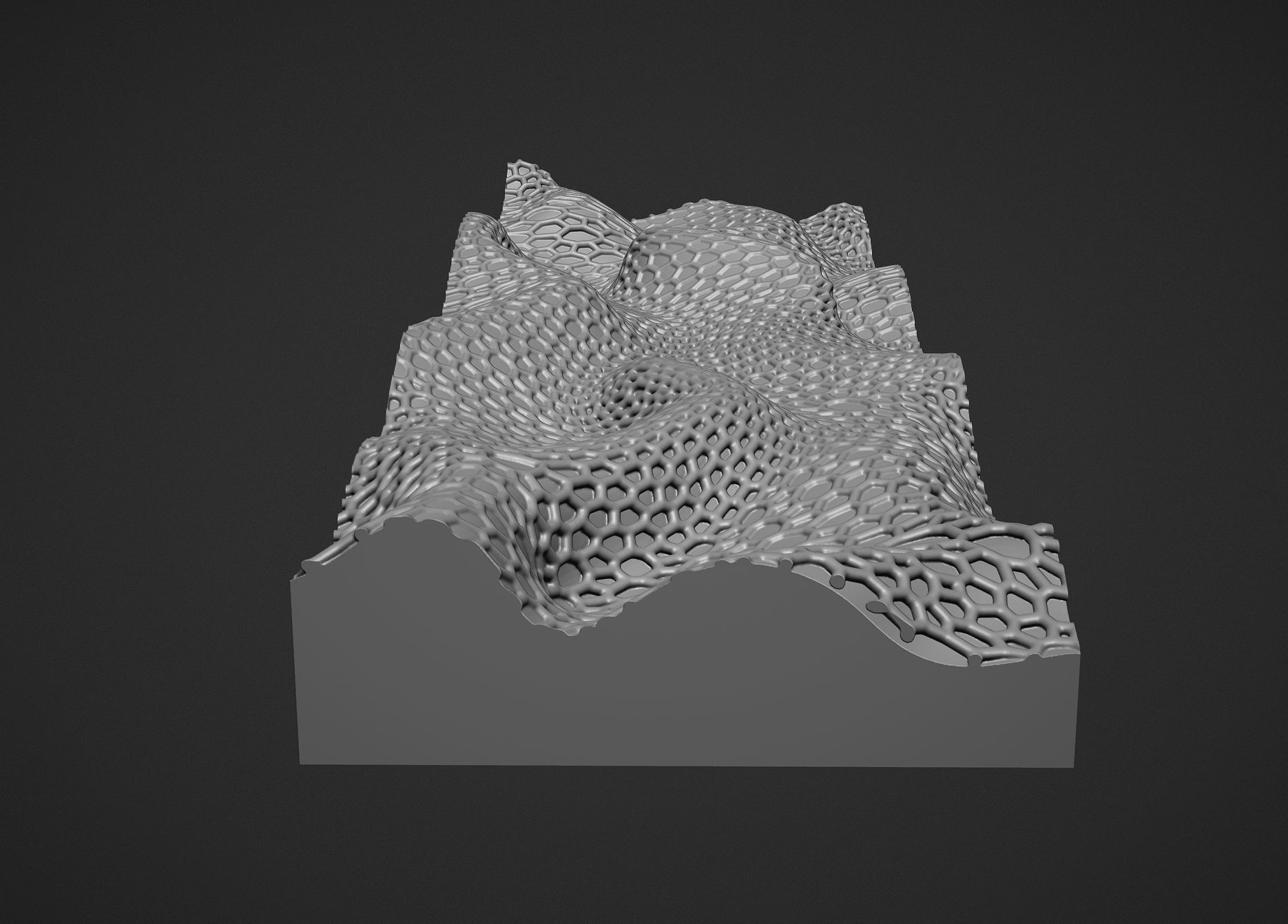 Parametric wall voronoi 3D print model_10