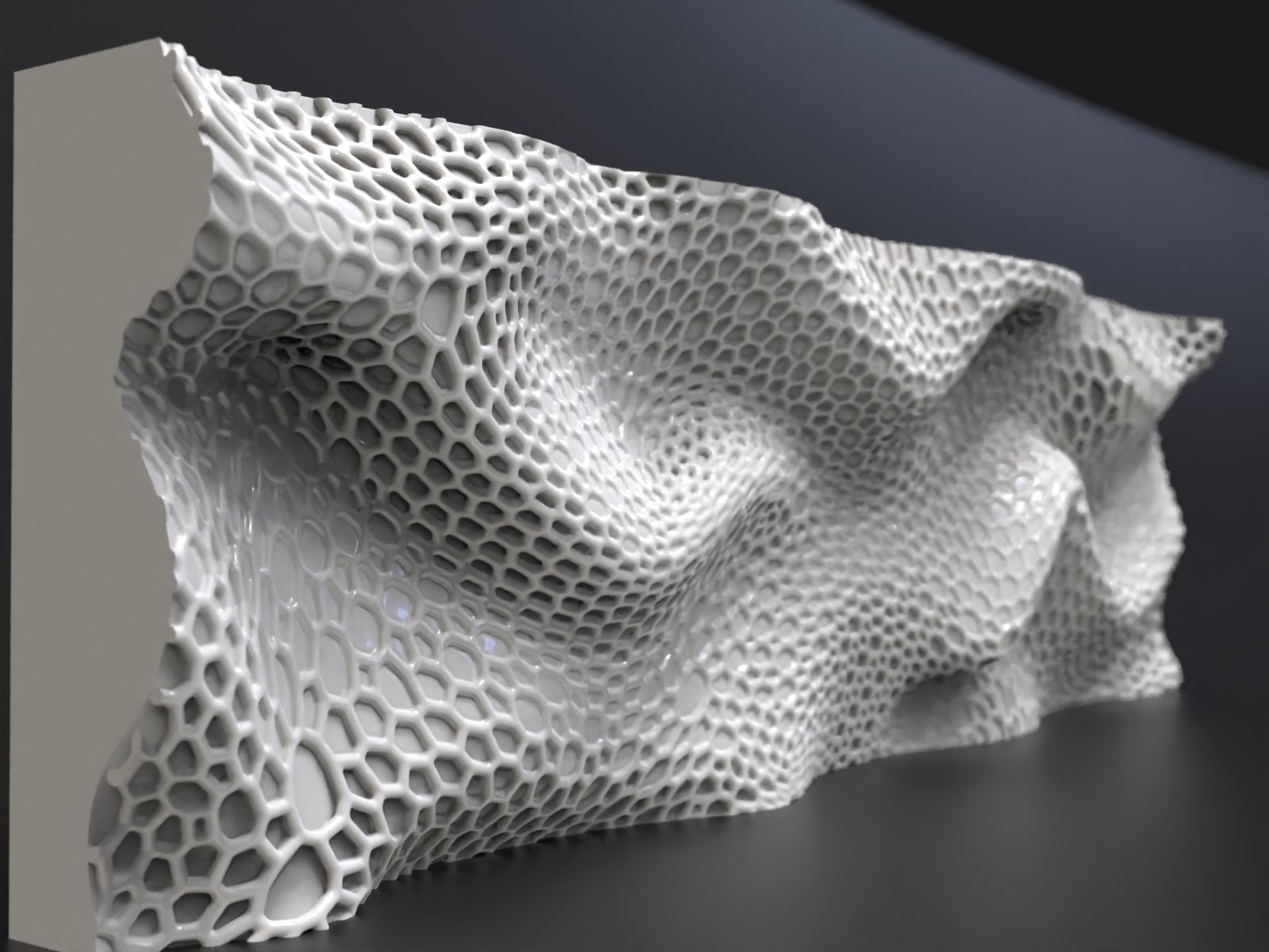 Parametric wall voronoi 3D print model_2