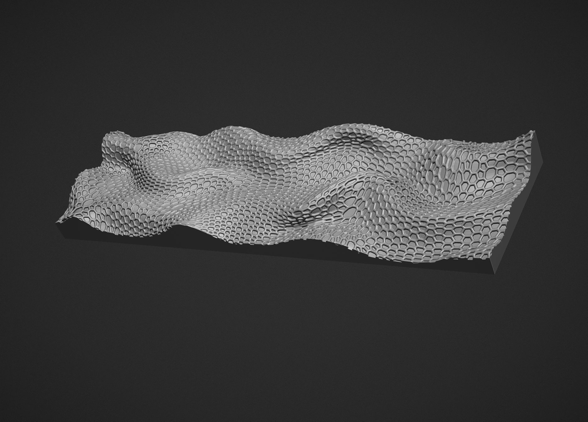 Parametric wall voronoi 3D print model_7