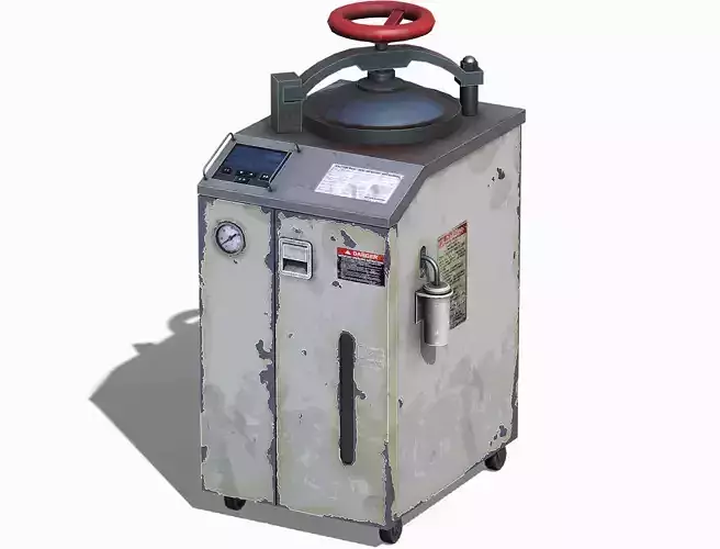 Old Laboratory Sterilizer 02 - PBR Game Ready