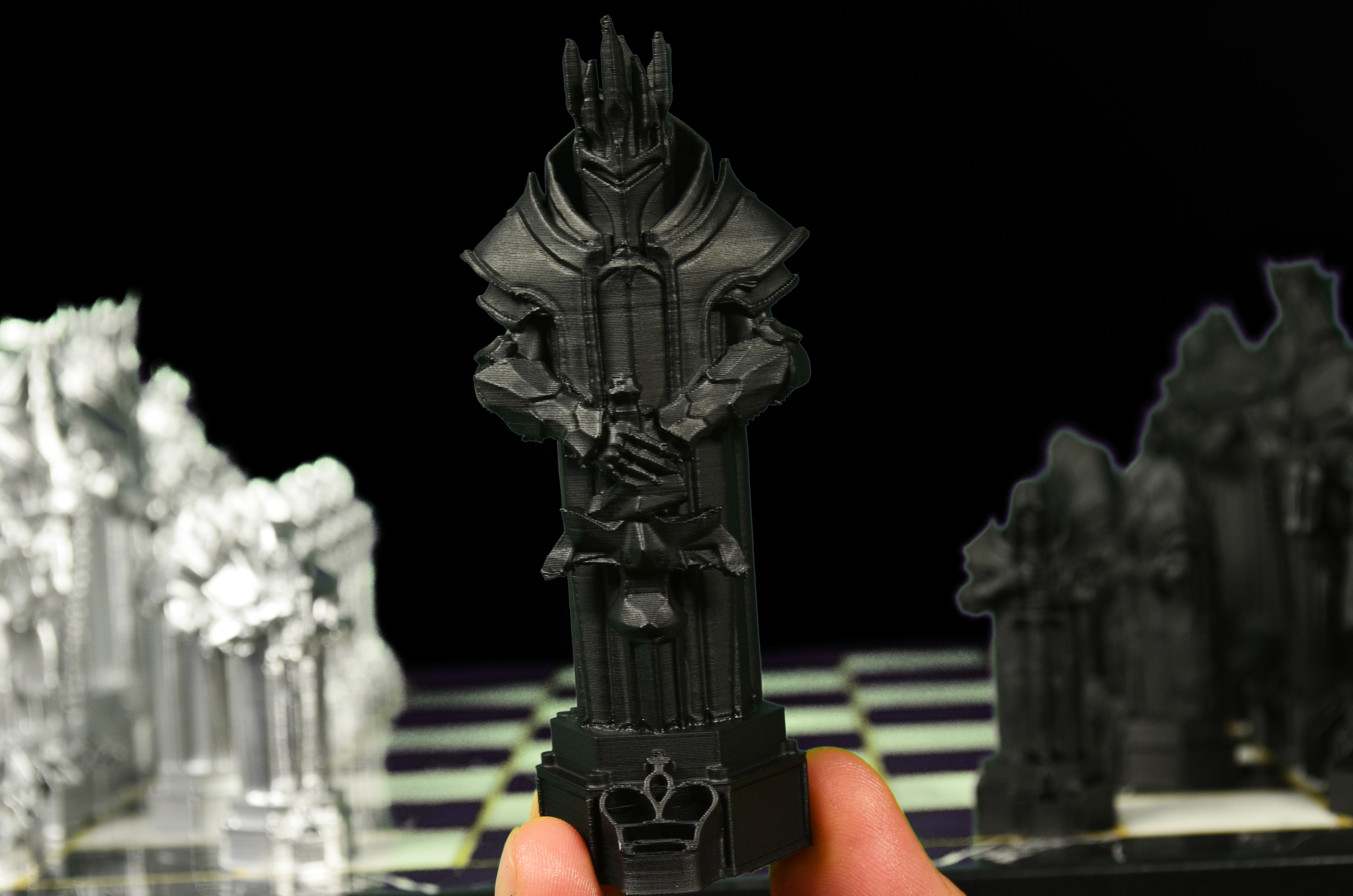 Knight - Crusader V2 Chess Set - 6 Chess Pieces 3D print model_6