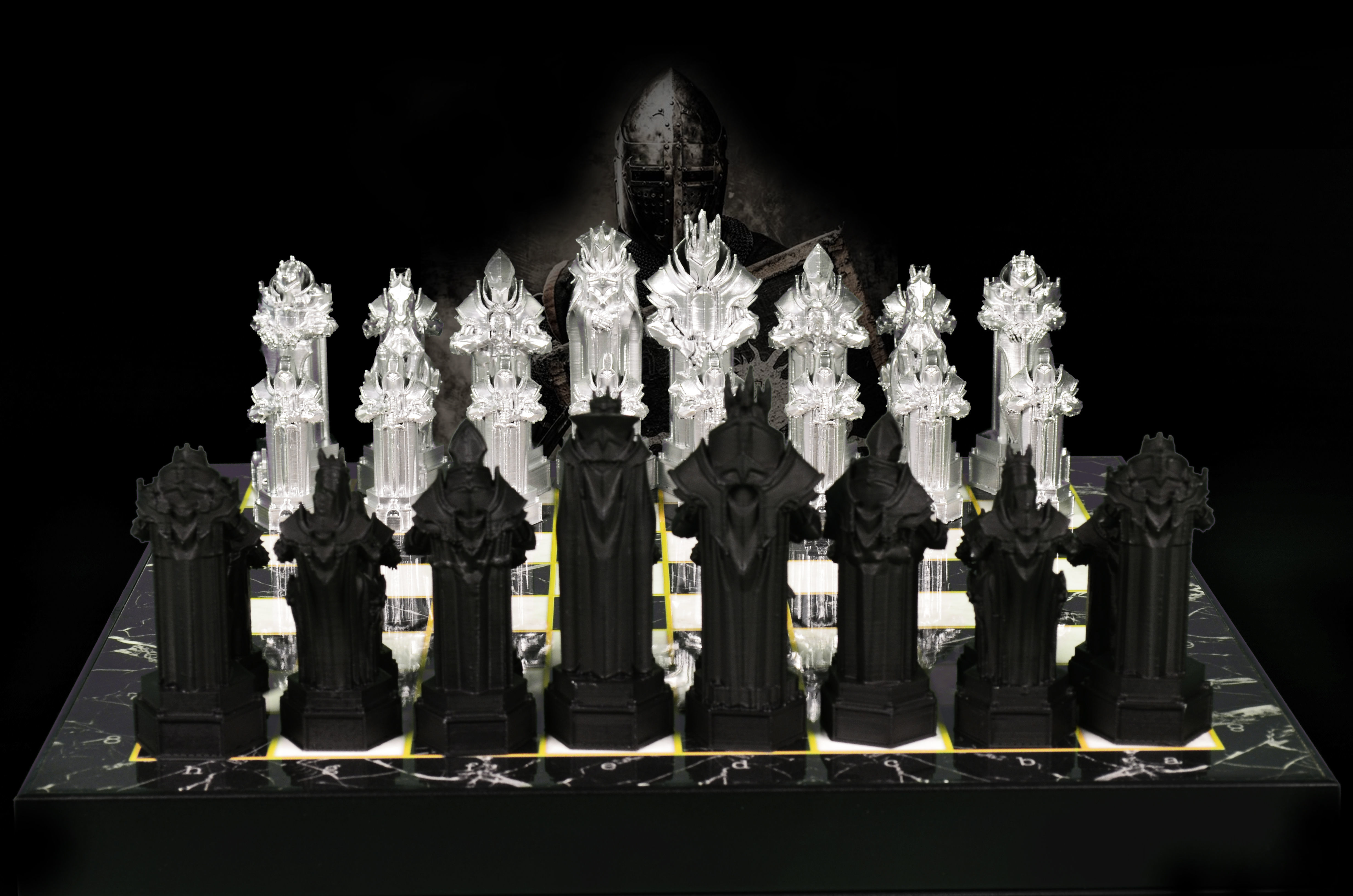 Knight - Crusader V2 Chess Set - 6 Chess Pieces 3D print model_2