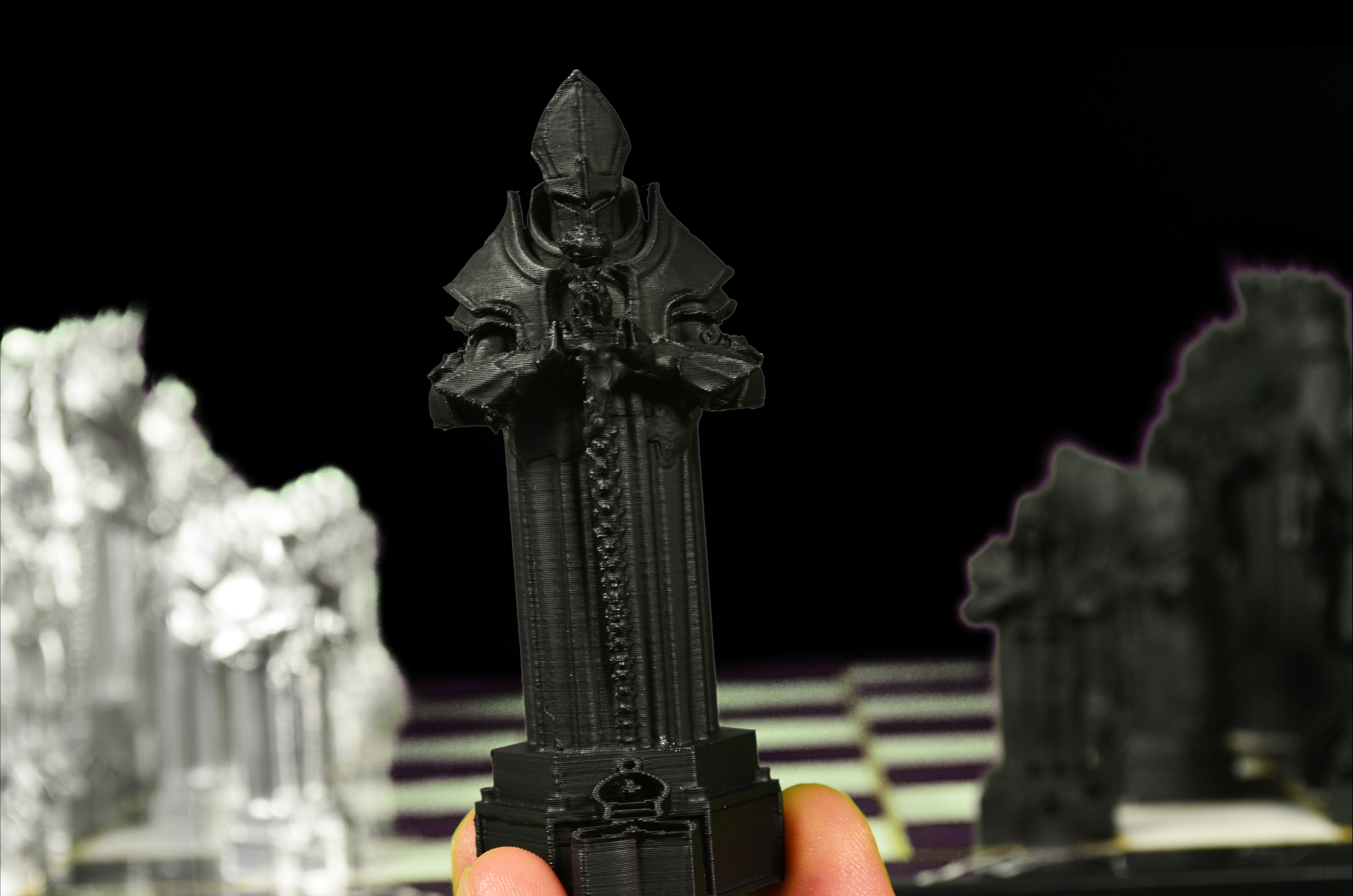Knight - Crusader V2 Chess Set - 6 Chess Pieces 3D print model_5