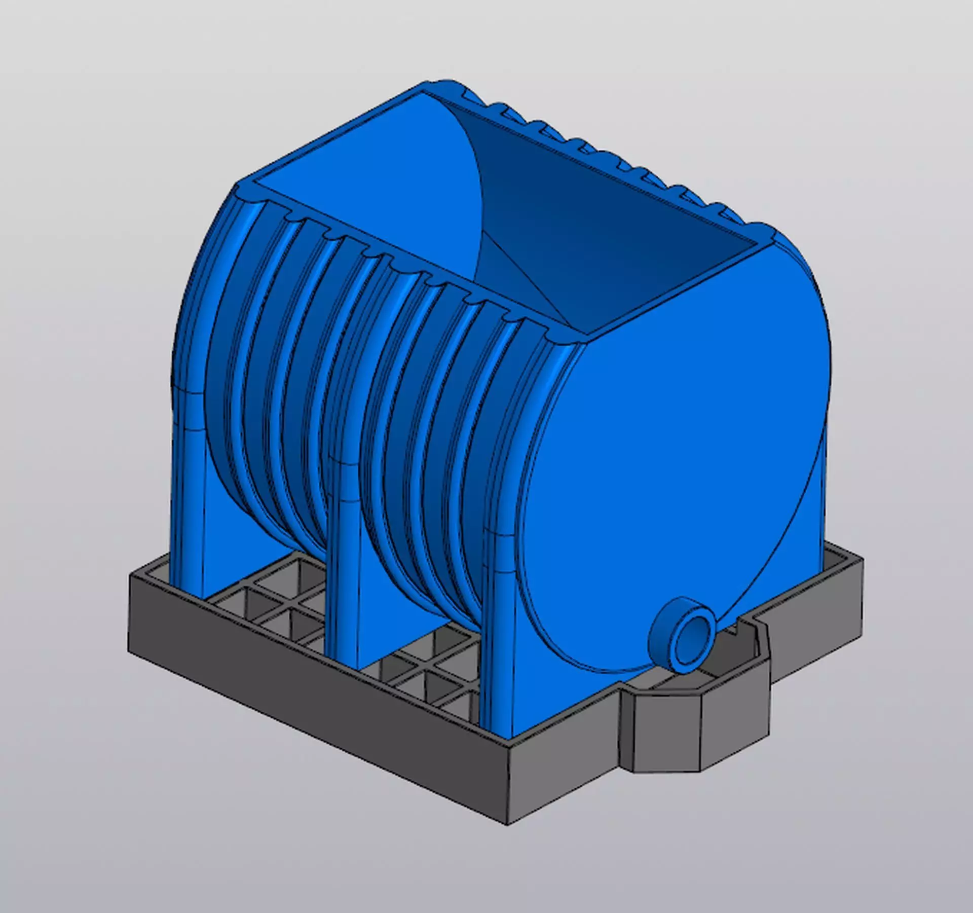 Water tank Planter 3D print model_0