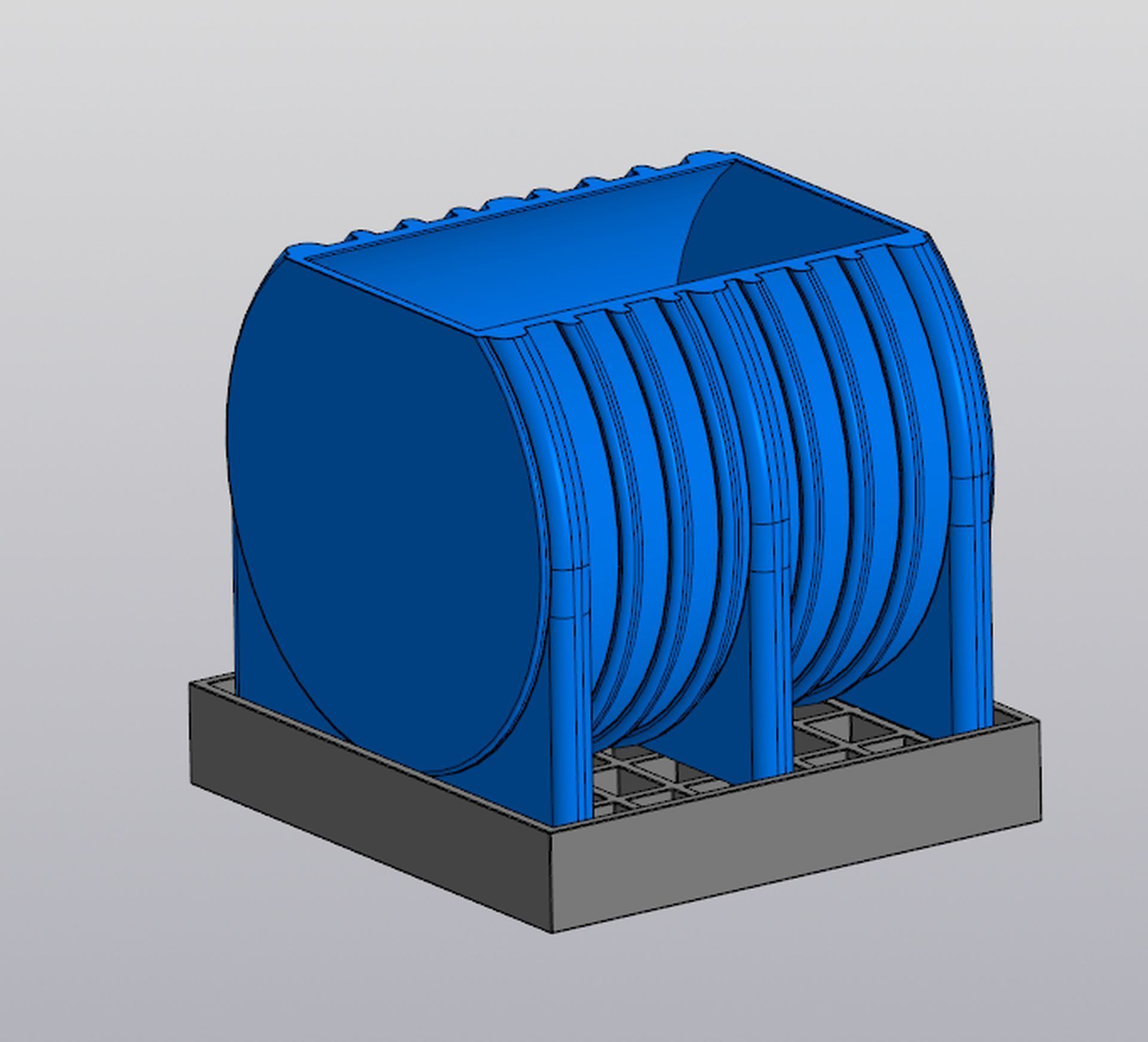 Water tank Planter 3D print model_3