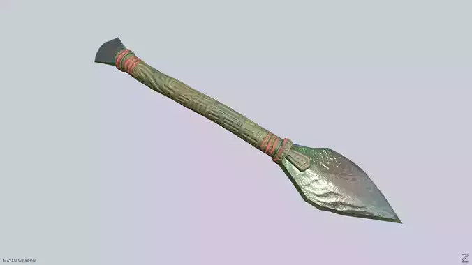 Mayan weapon Low-poly 3D model