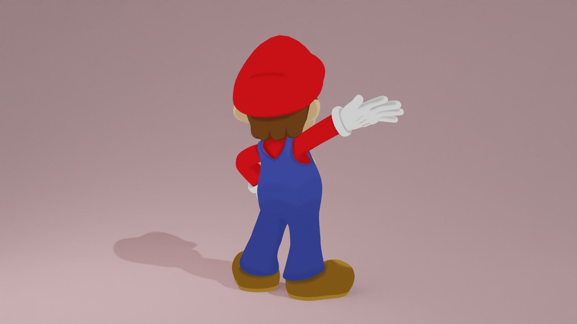 Mario cartoon Mario and Luigi 3D model_4