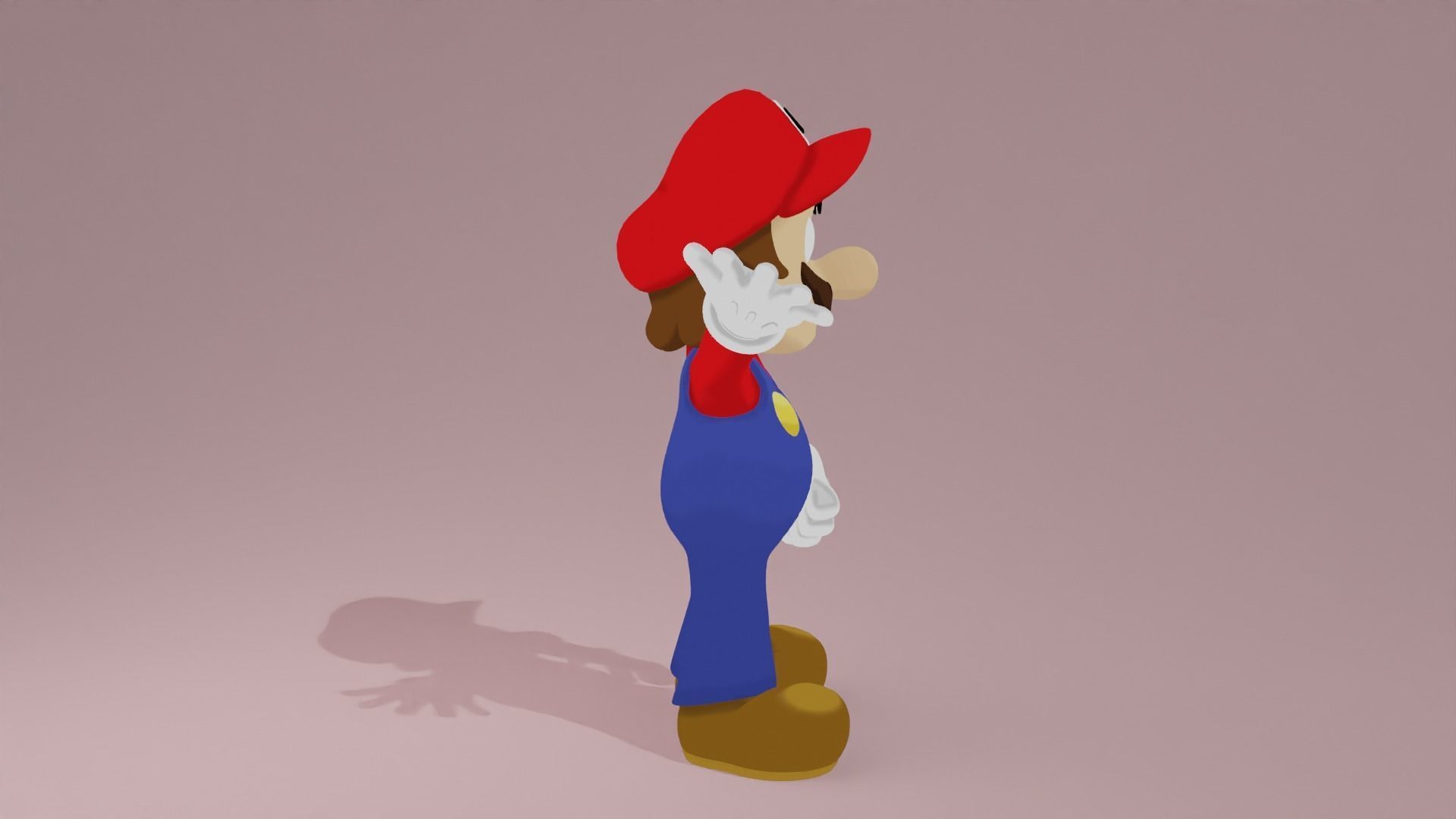 Mario cartoon Mario and Luigi 3D model_5