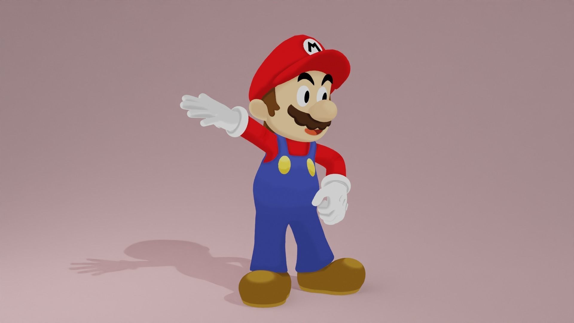 Mario cartoon Mario and Luigi 3D model_6