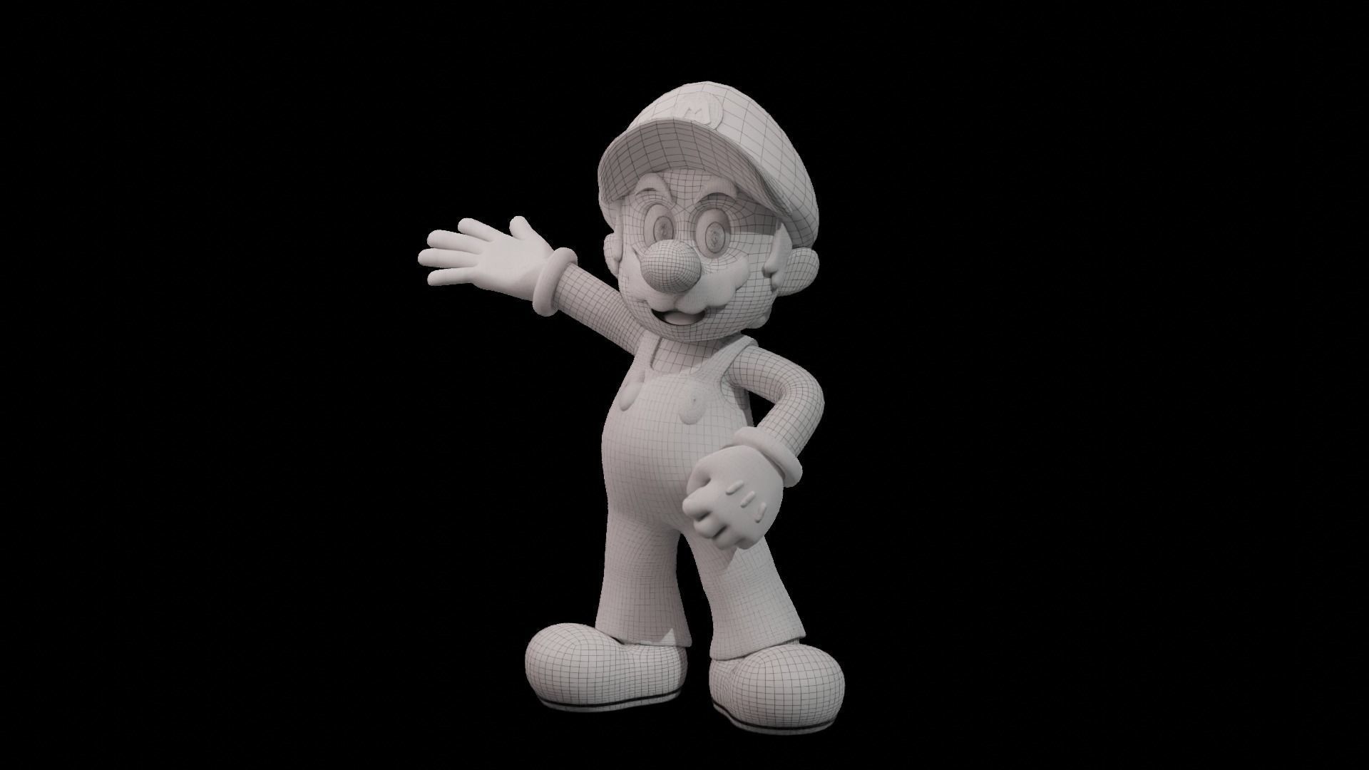 Mario cartoon Mario and Luigi 3D model_7