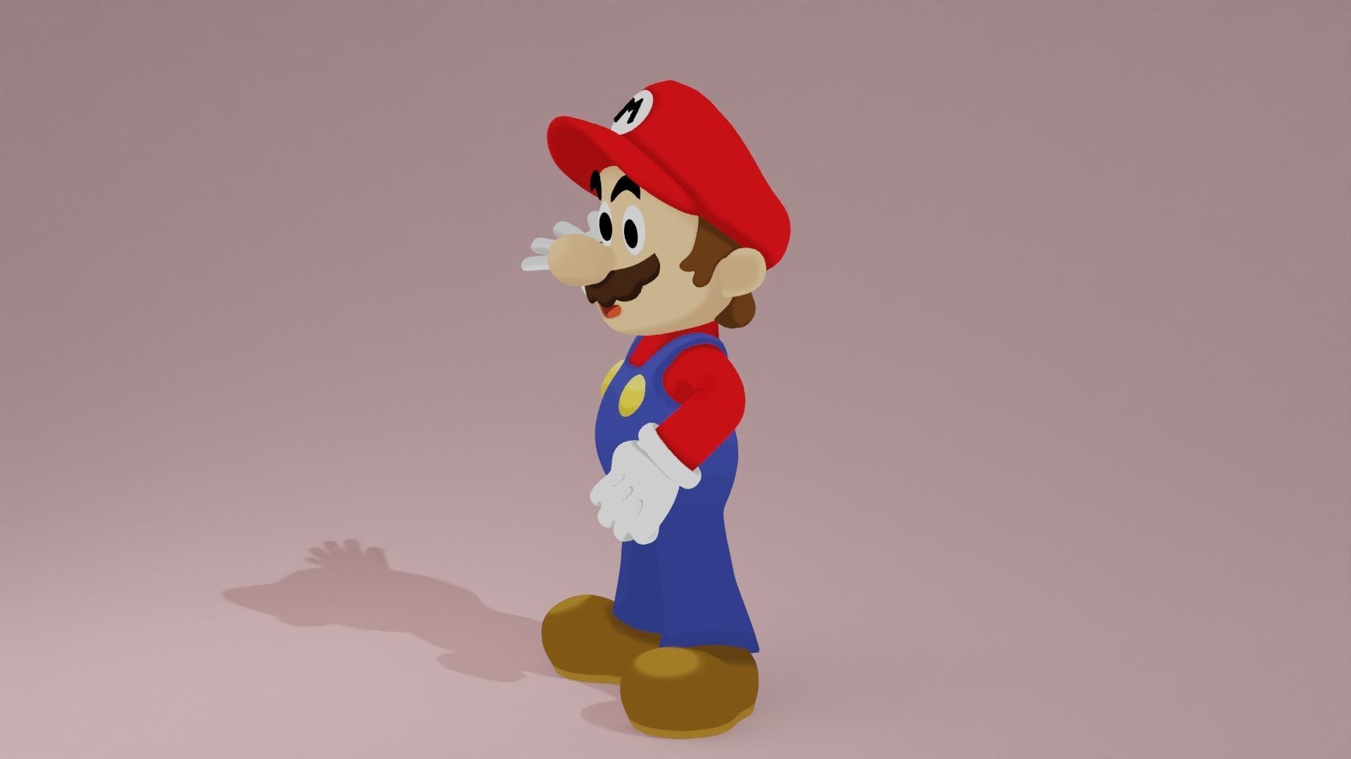 Mario cartoon Mario and Luigi 3D model_1