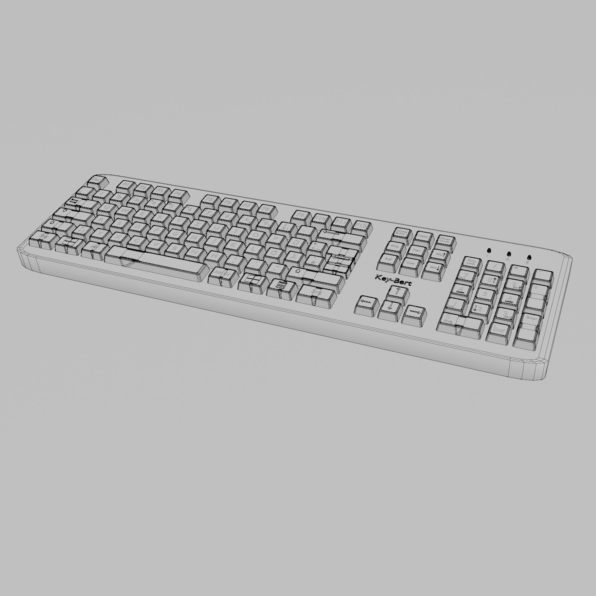 Keyboard - 3D Model Low-poly 3D model_12