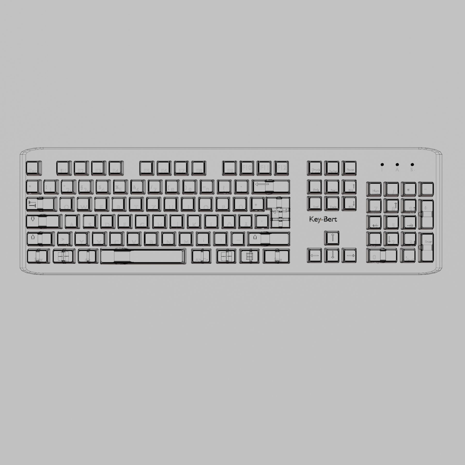 Keyboard - 3D Model Low-poly 3D model_16