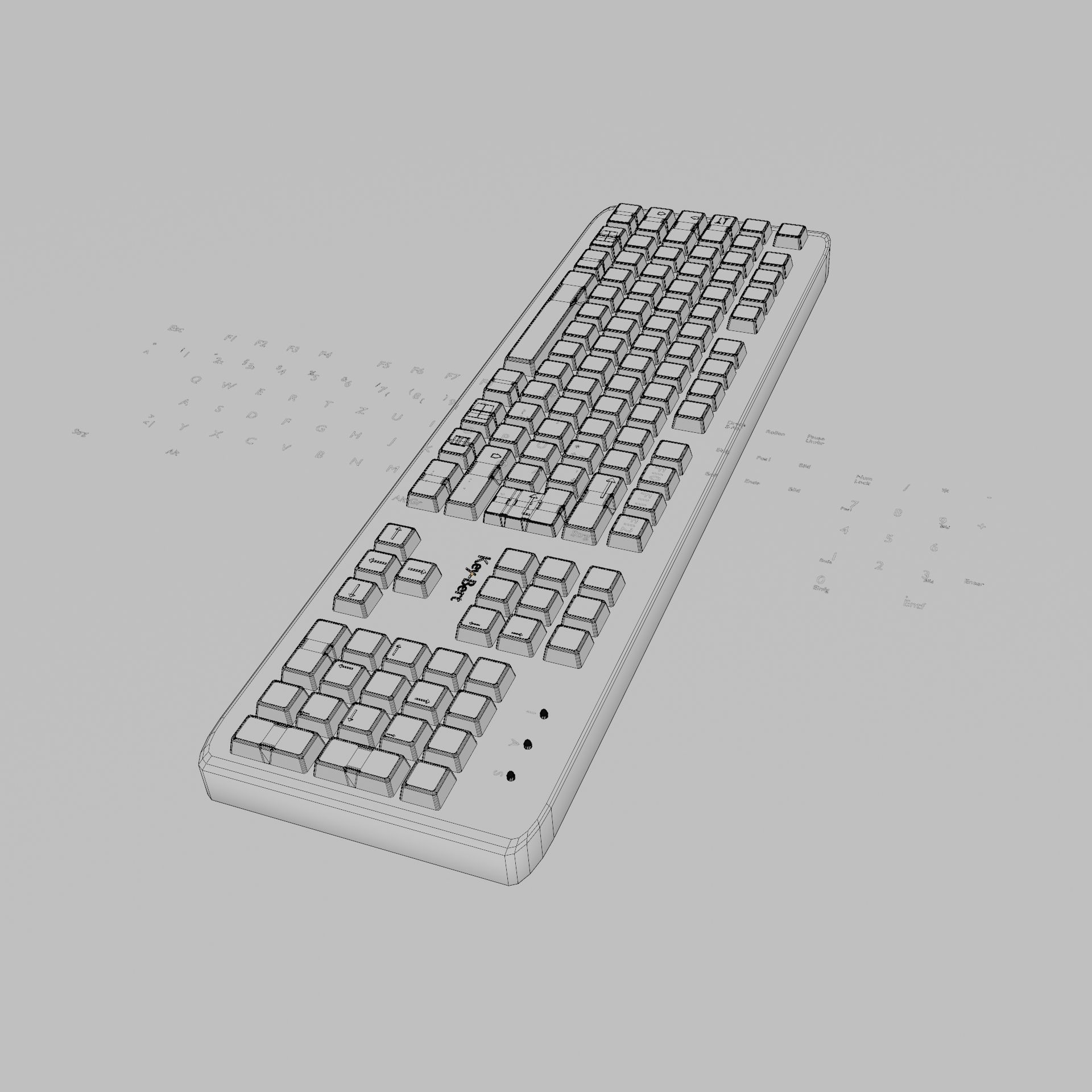 Keyboard - 3D Model Low-poly 3D model_15