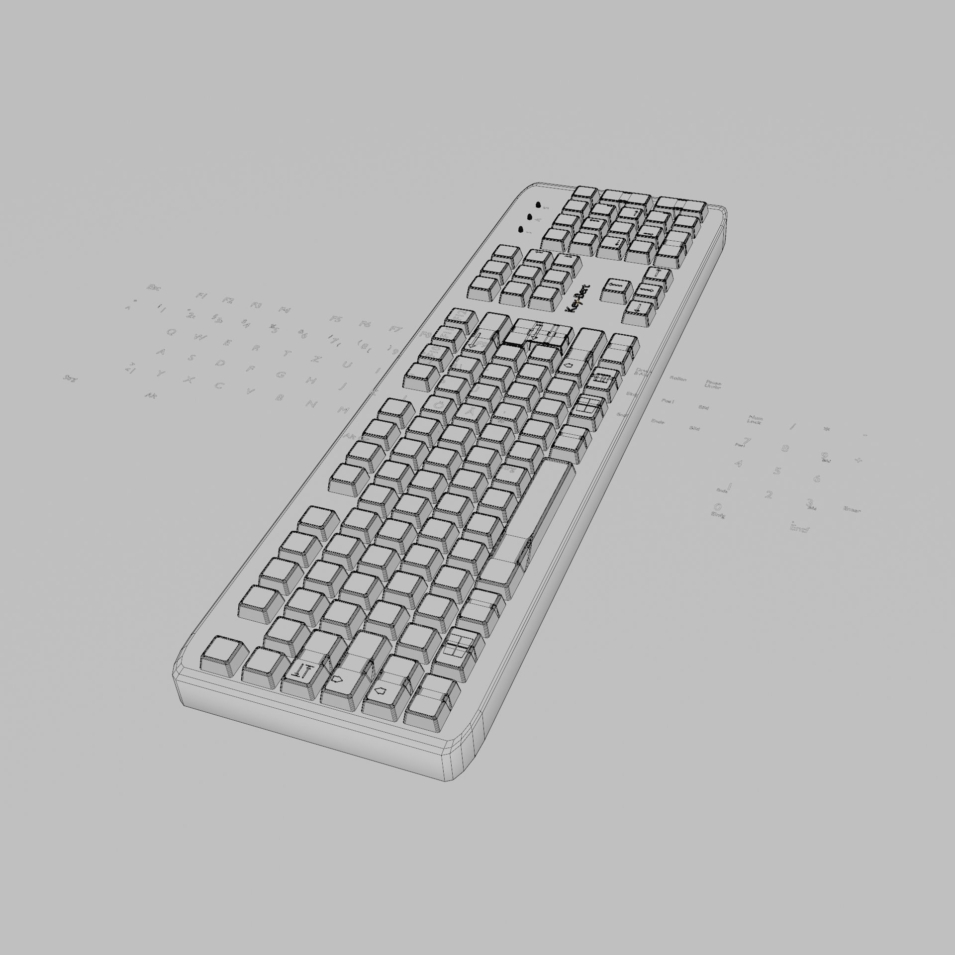 Keyboard - 3D Model Low-poly 3D model_13