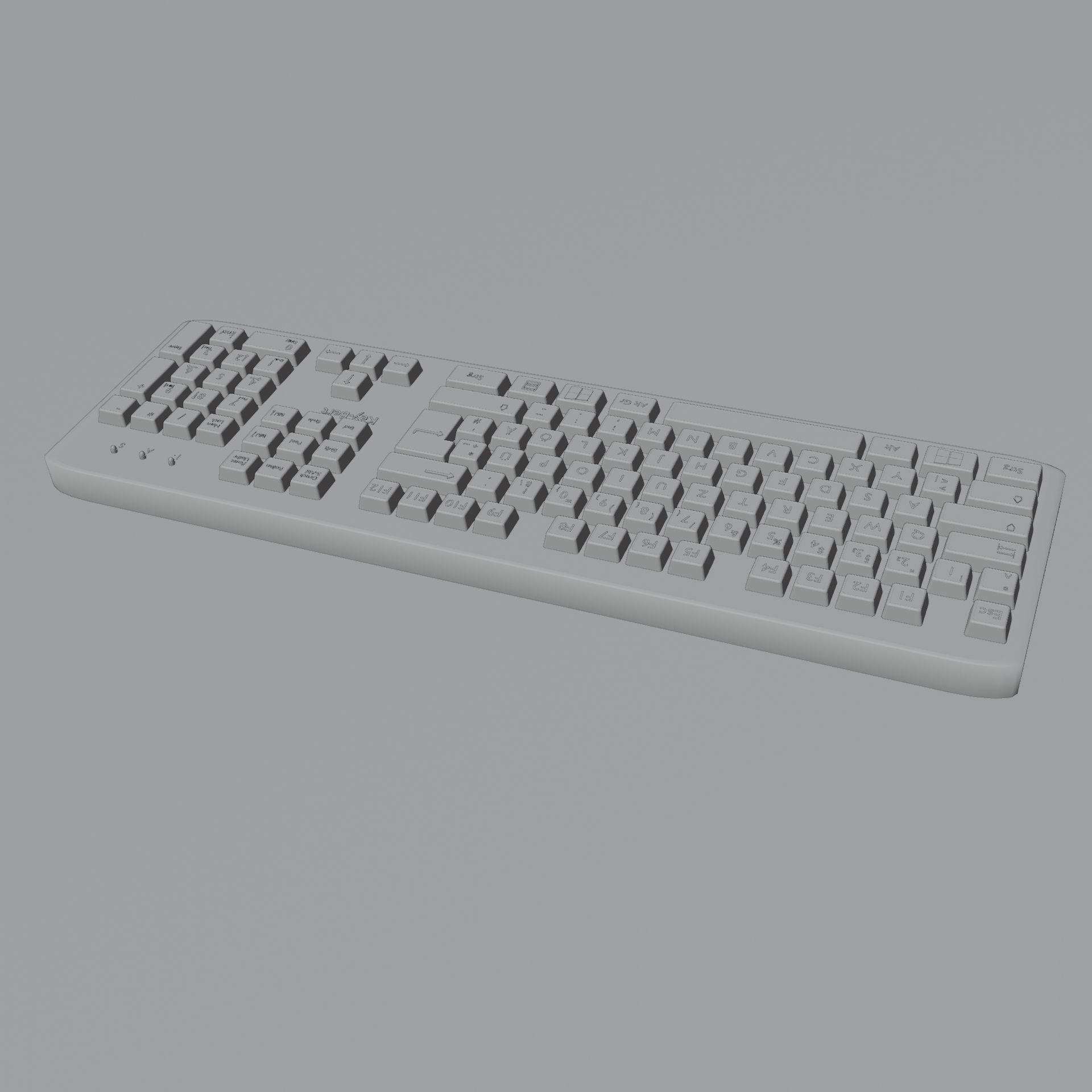 Keyboard - 3D Model Low-poly 3D model_8